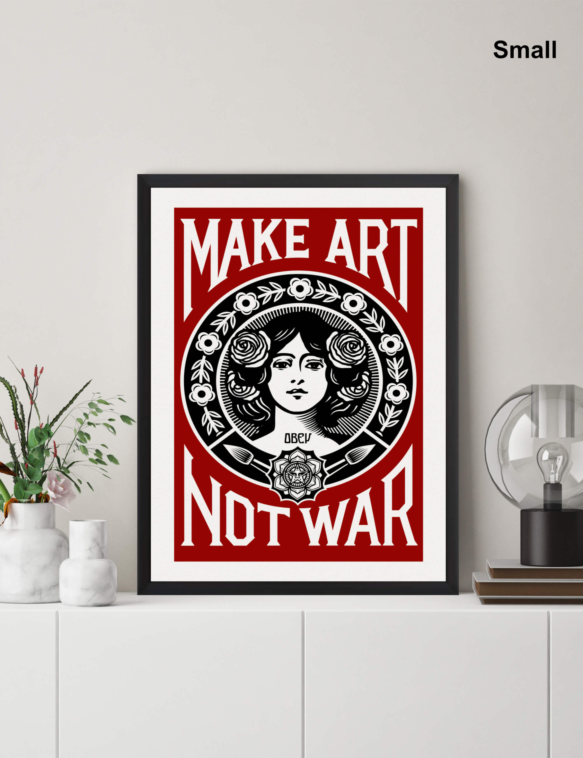 Make Art Not War by Shepard Fairey Wall Art