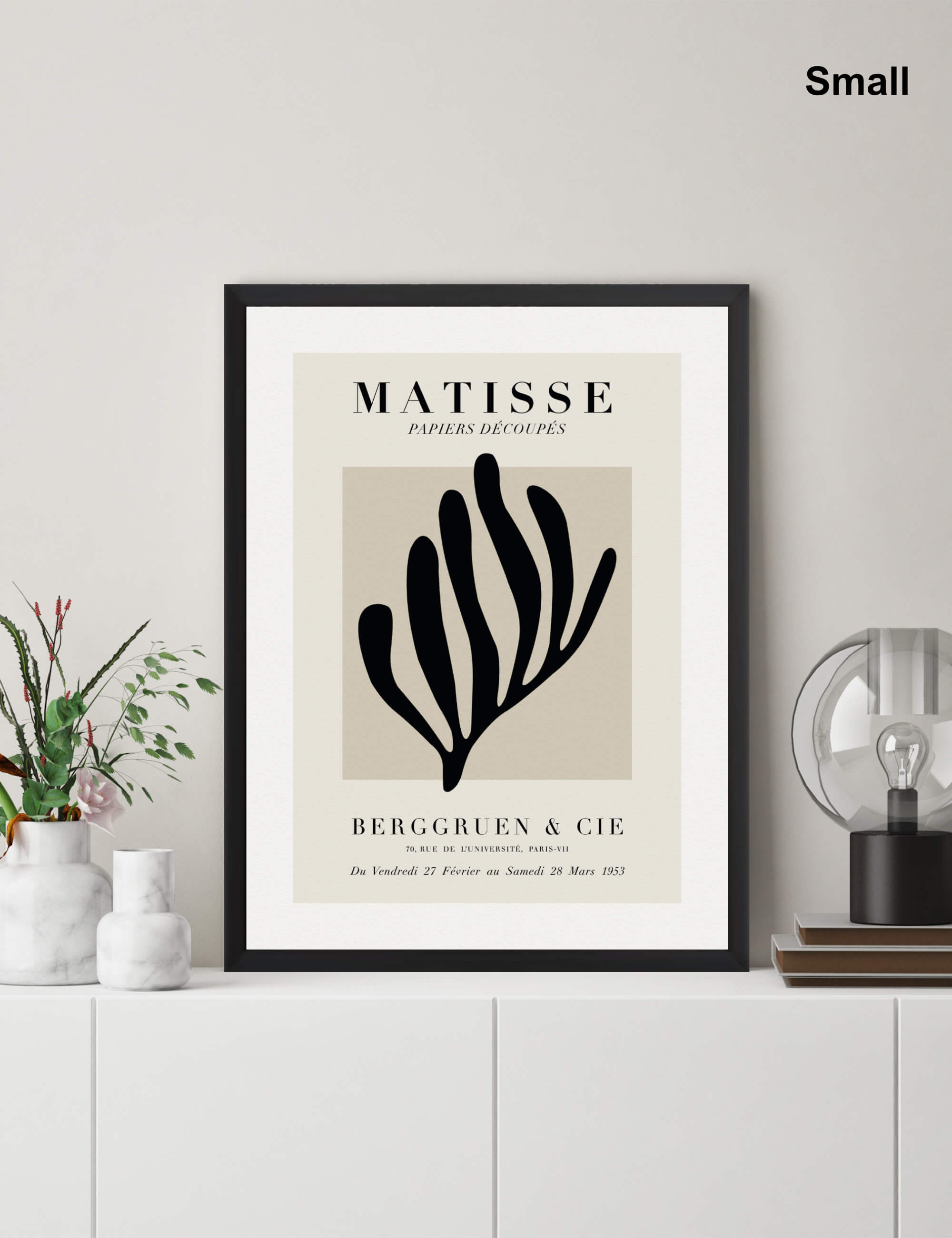 Papiers Decoupes Coral Silhouette by Henri Matisse Wall Art