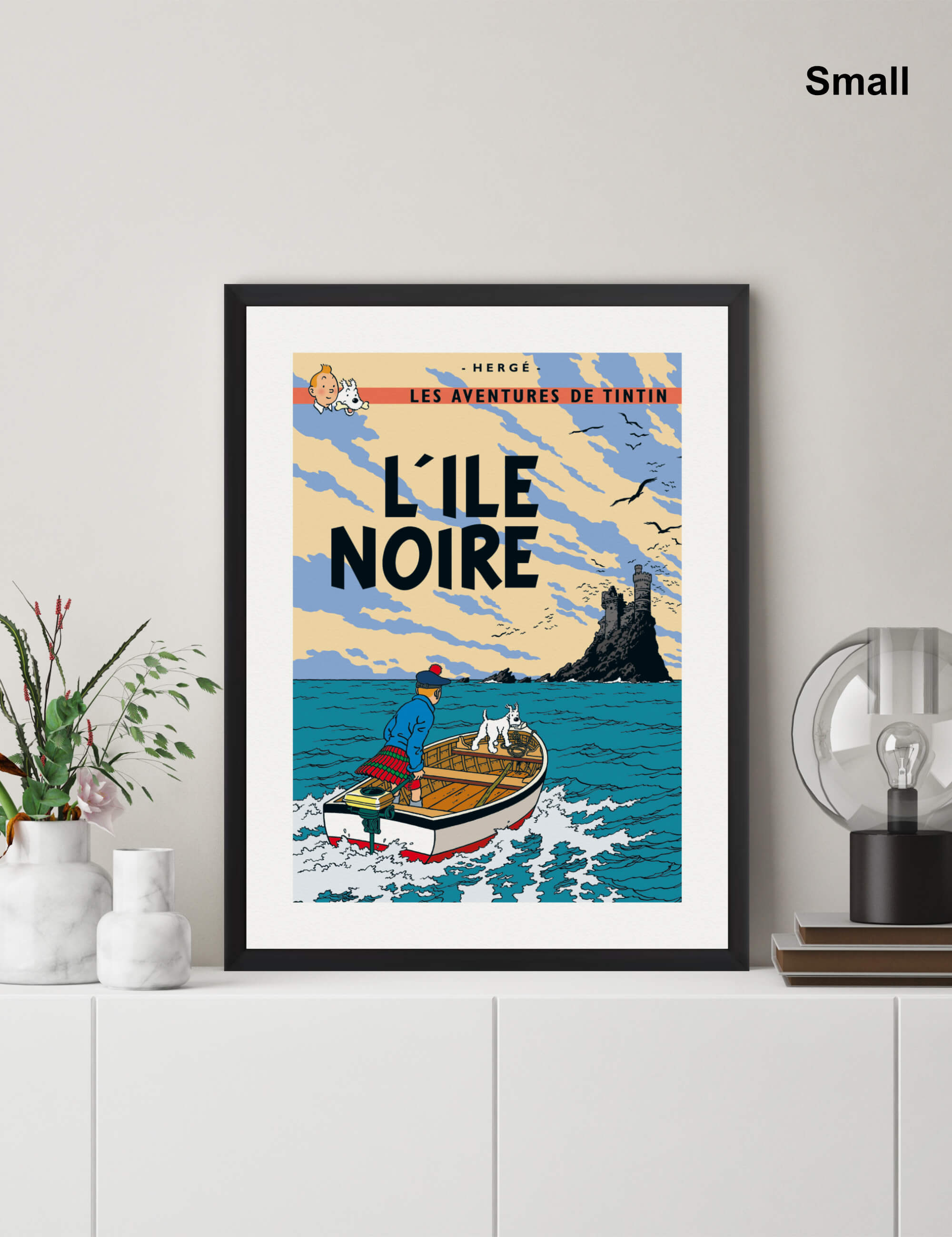 Tintin L'ile Noire by Herge Wall Art
