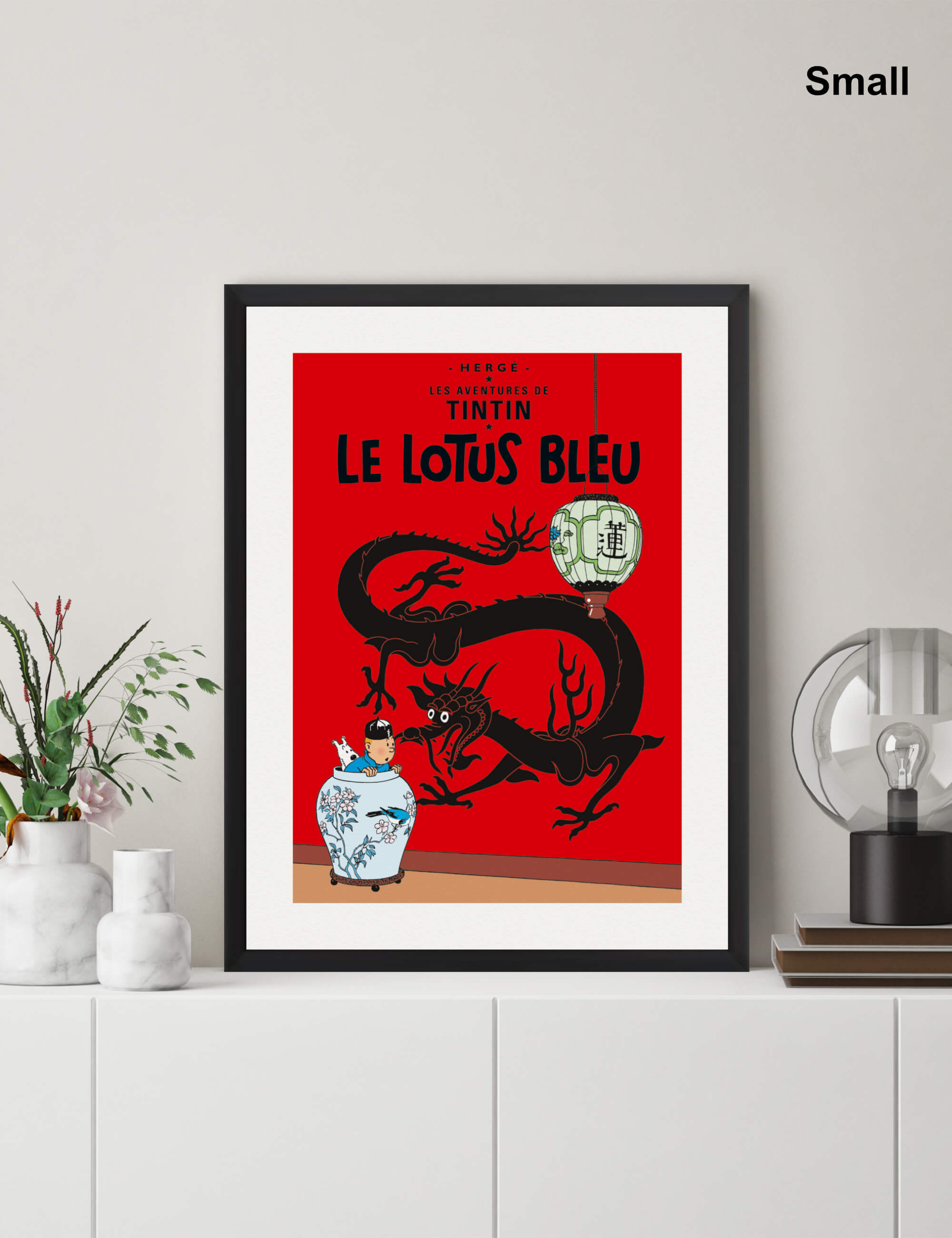 Tintin Le Lotus Bleu by Herge Wall Art