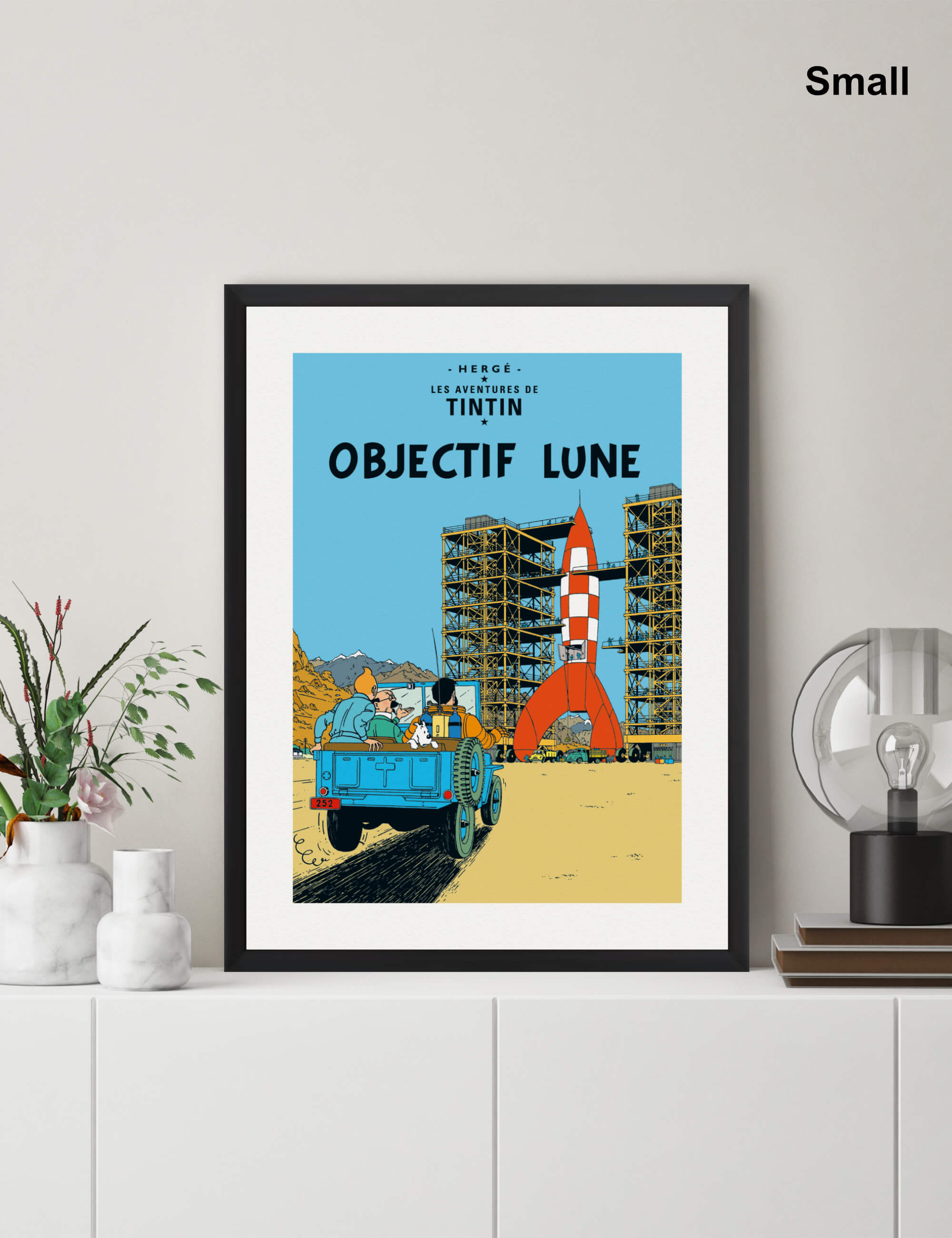 Tintin Objectif Lune by Herge Wall Art