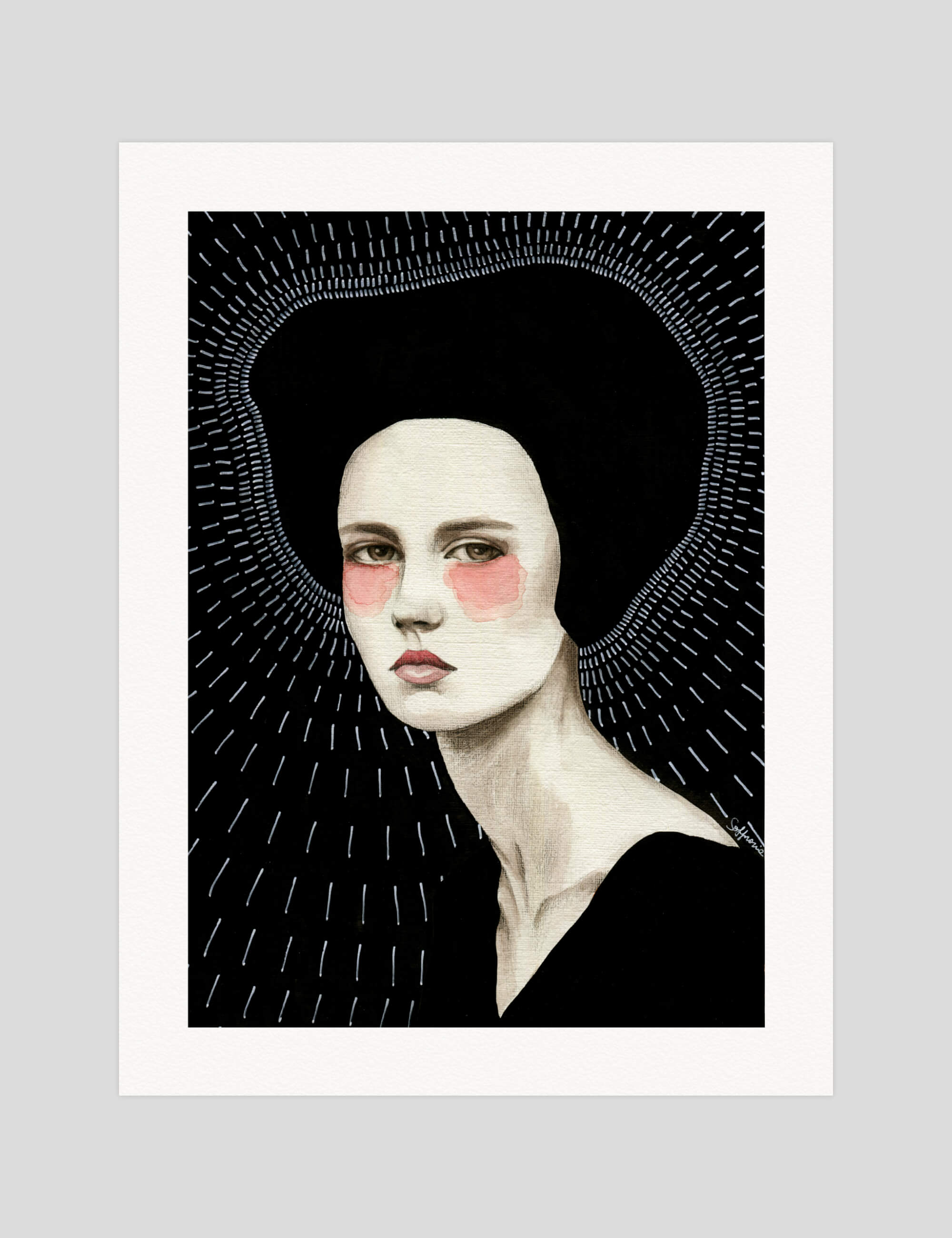 Sofia Bonati Freda gallery quality art print produced using 100% cotton rag textured art paper and pigment based archival inks in New Zealand.
