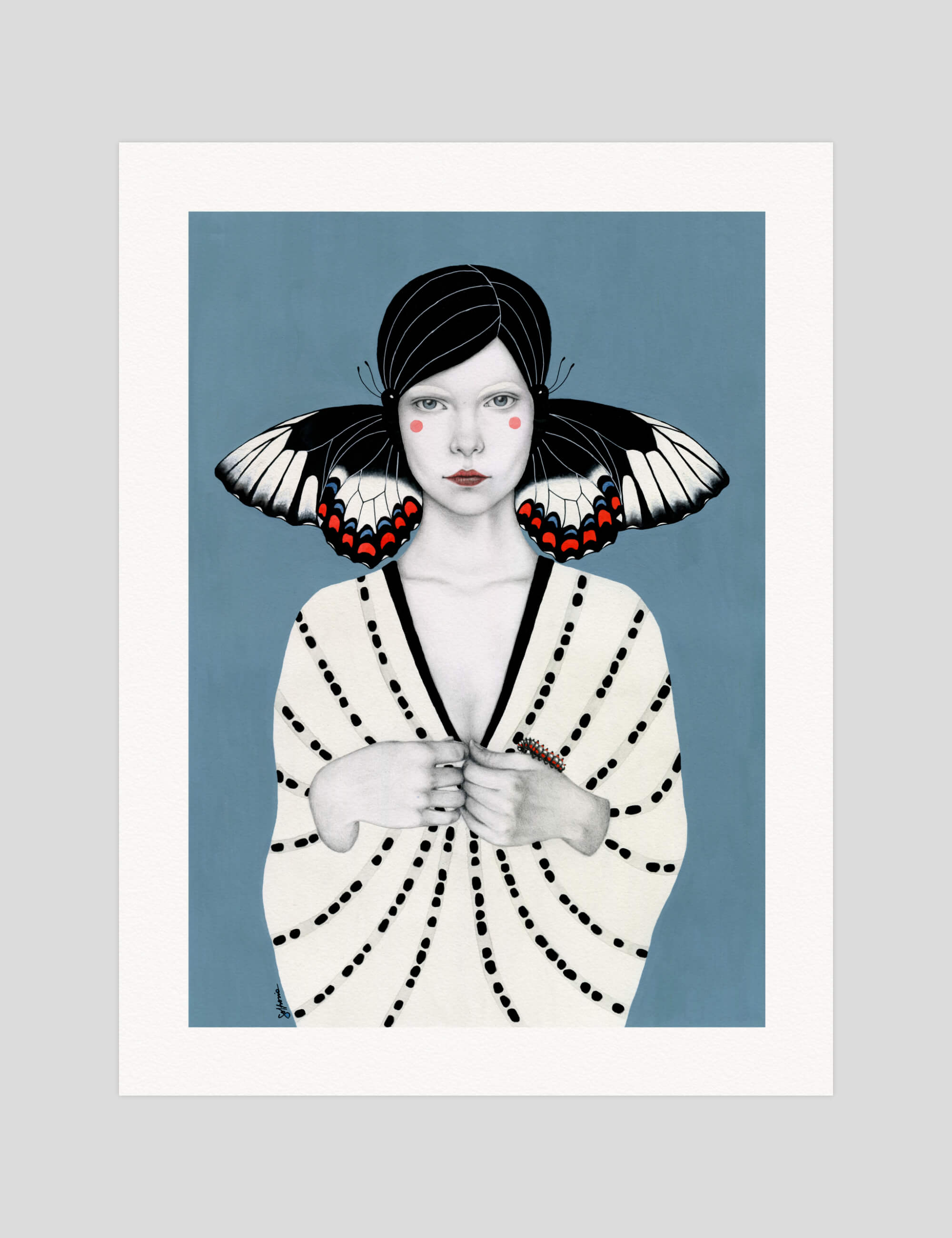 Sofia Bonati Mila gallery quality art print produced using 100% cotton rag textured art paper and pigment based archival inks in New Zealand.