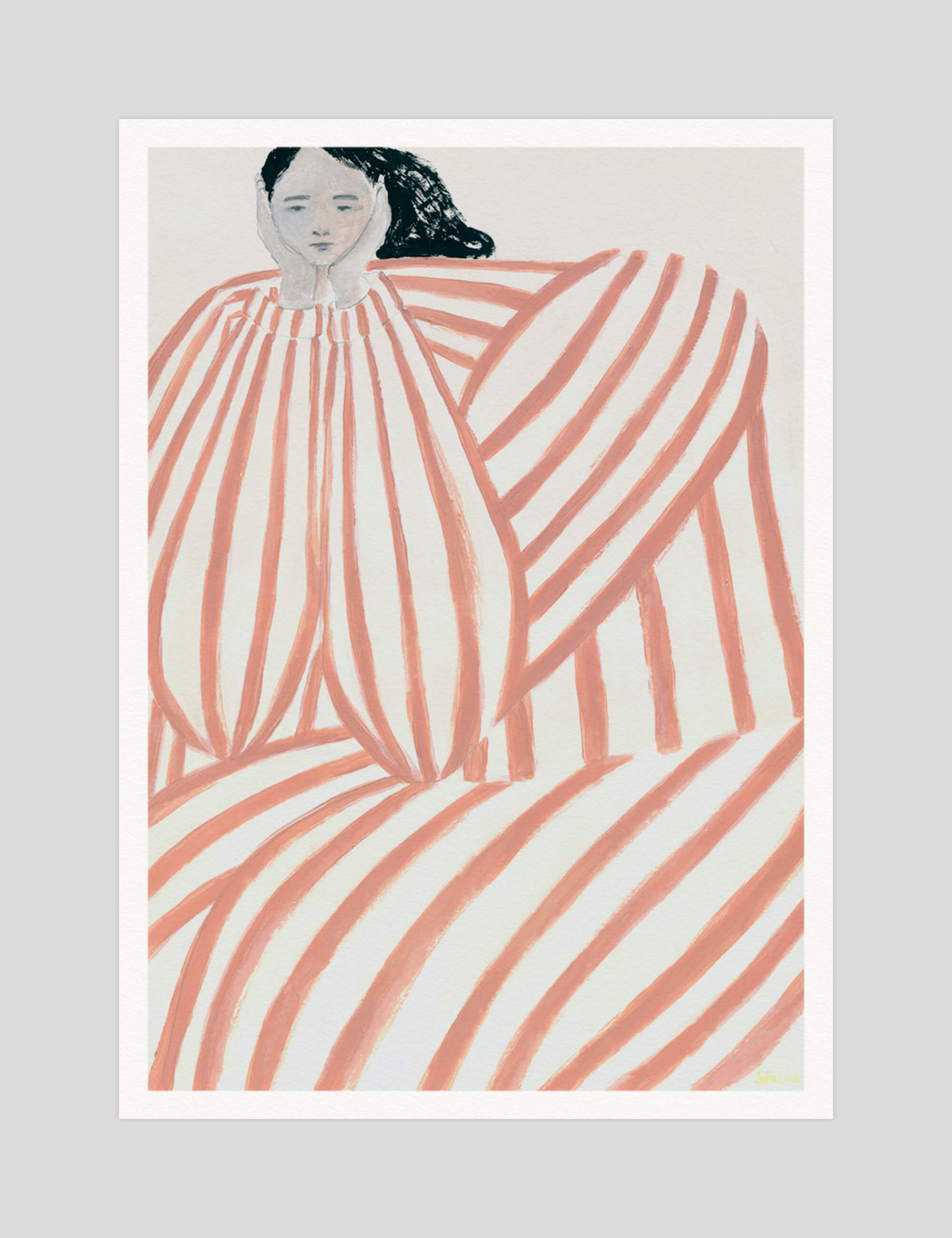 Sofia Lind Still Waiting gallery quality art print produced using 100% cotton rag textured art paper and pigment based archival inks in New Zealand.