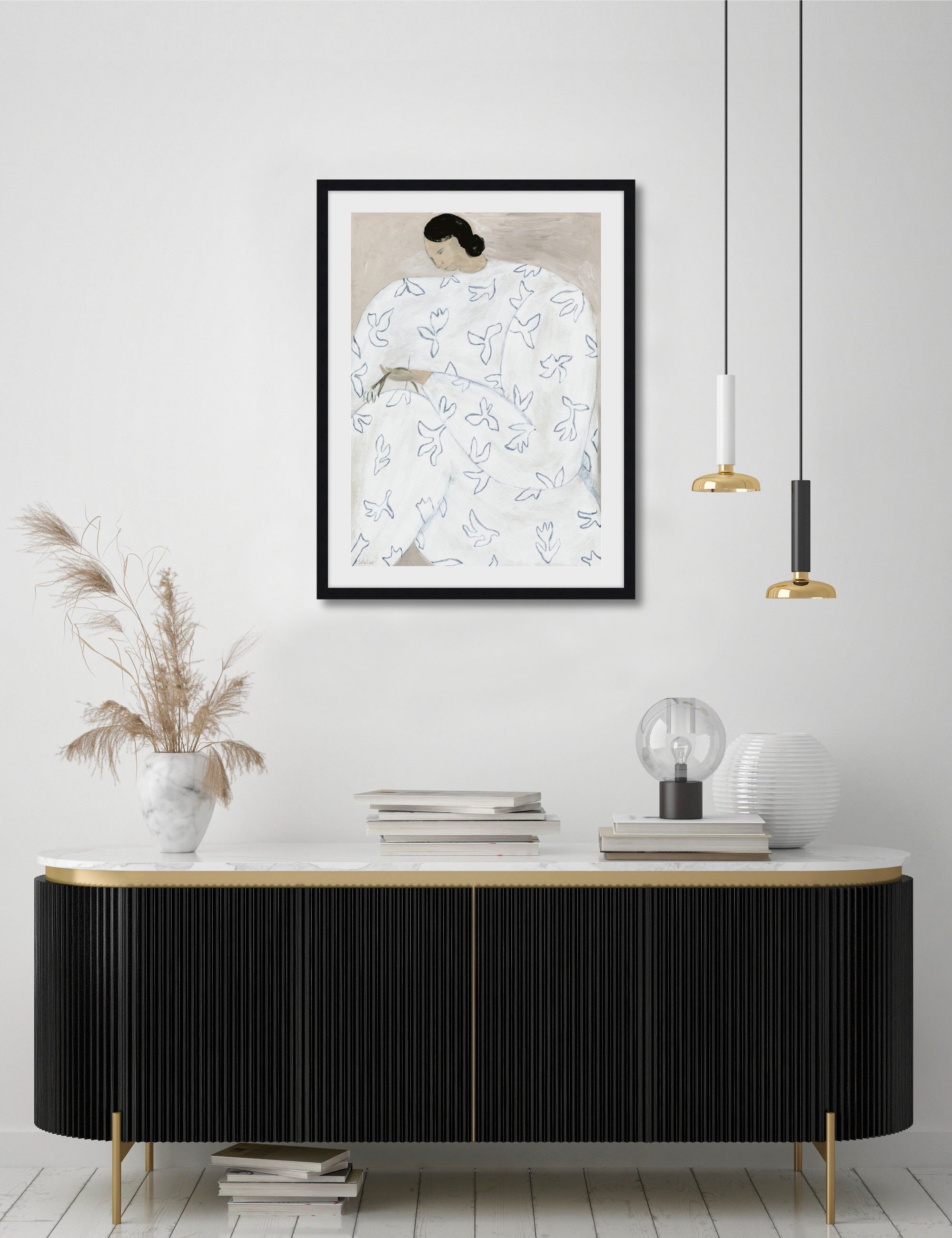 White Flower by Sofia Lind Wall Art for Living Room