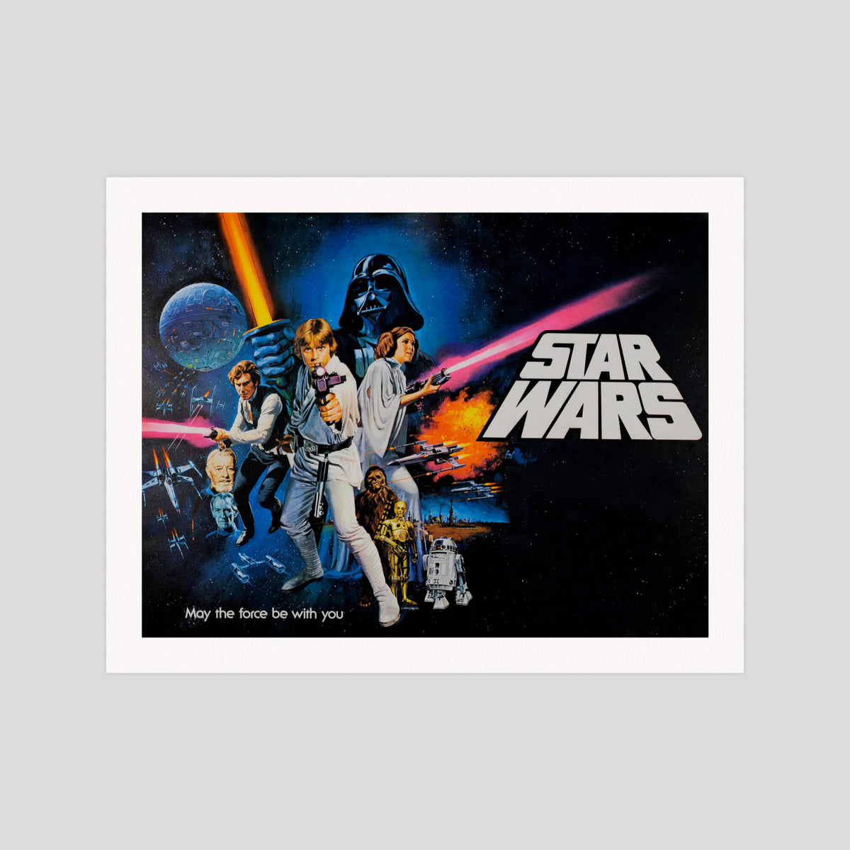 Star Wars A New Hope gallery quality art print produced using 100% cotton rag textured art paper and pigment based archival inks in New Zealand.