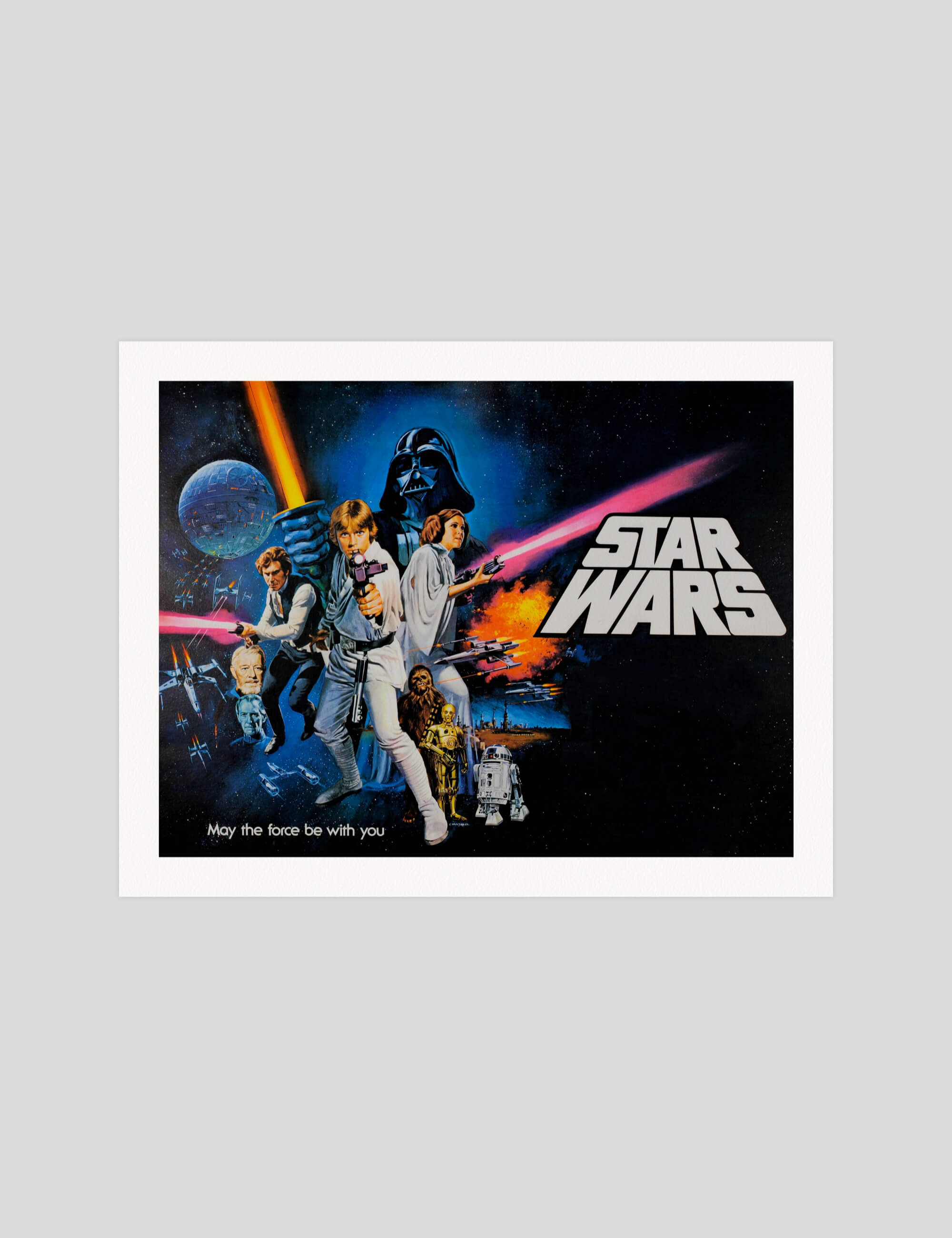 Star Wars A New Hope gallery quality art print produced using 100% cotton rag textured art paper and pigment based archival inks in New Zealand.