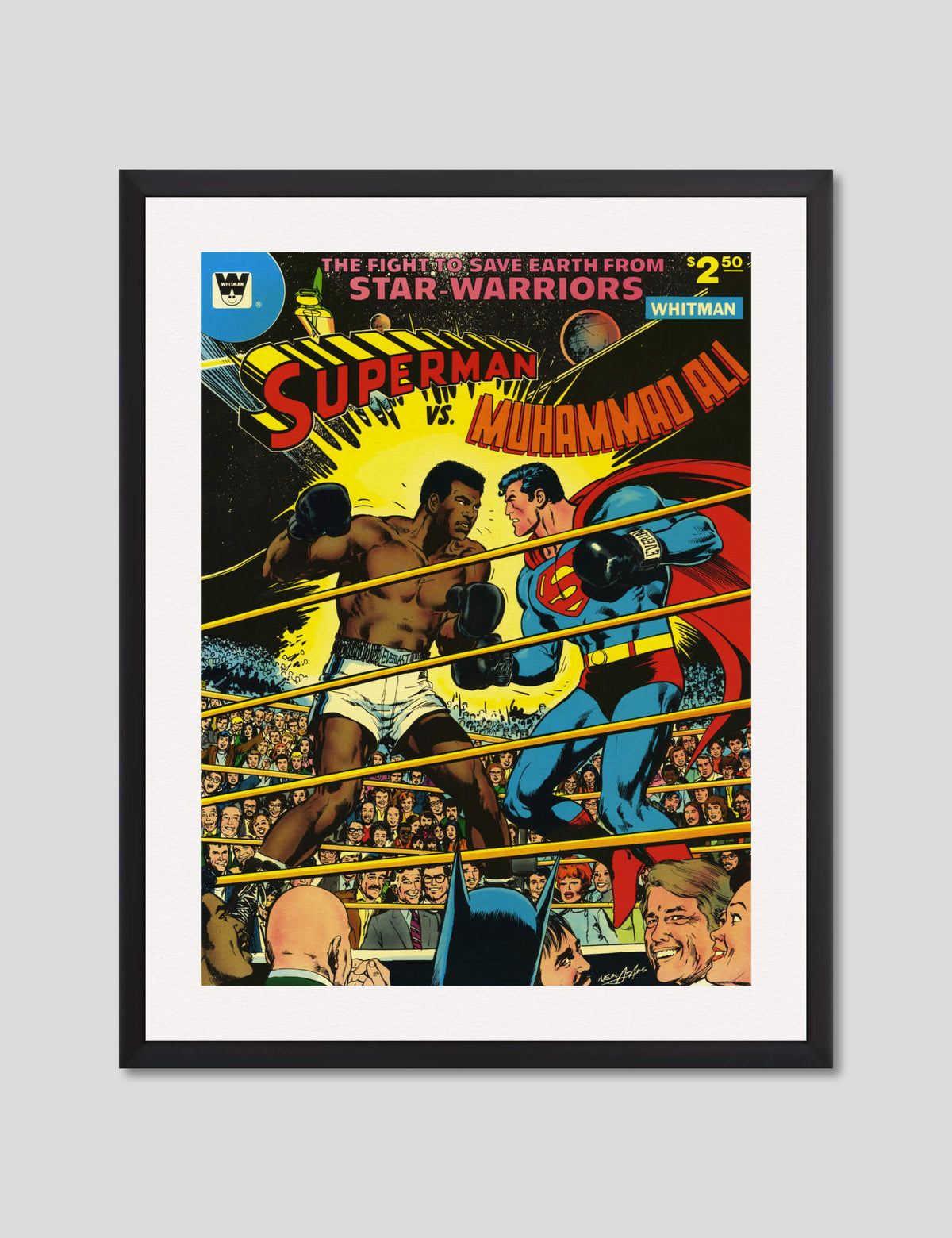 Superman vs Muhammad Ali Art Print | Pop Motif