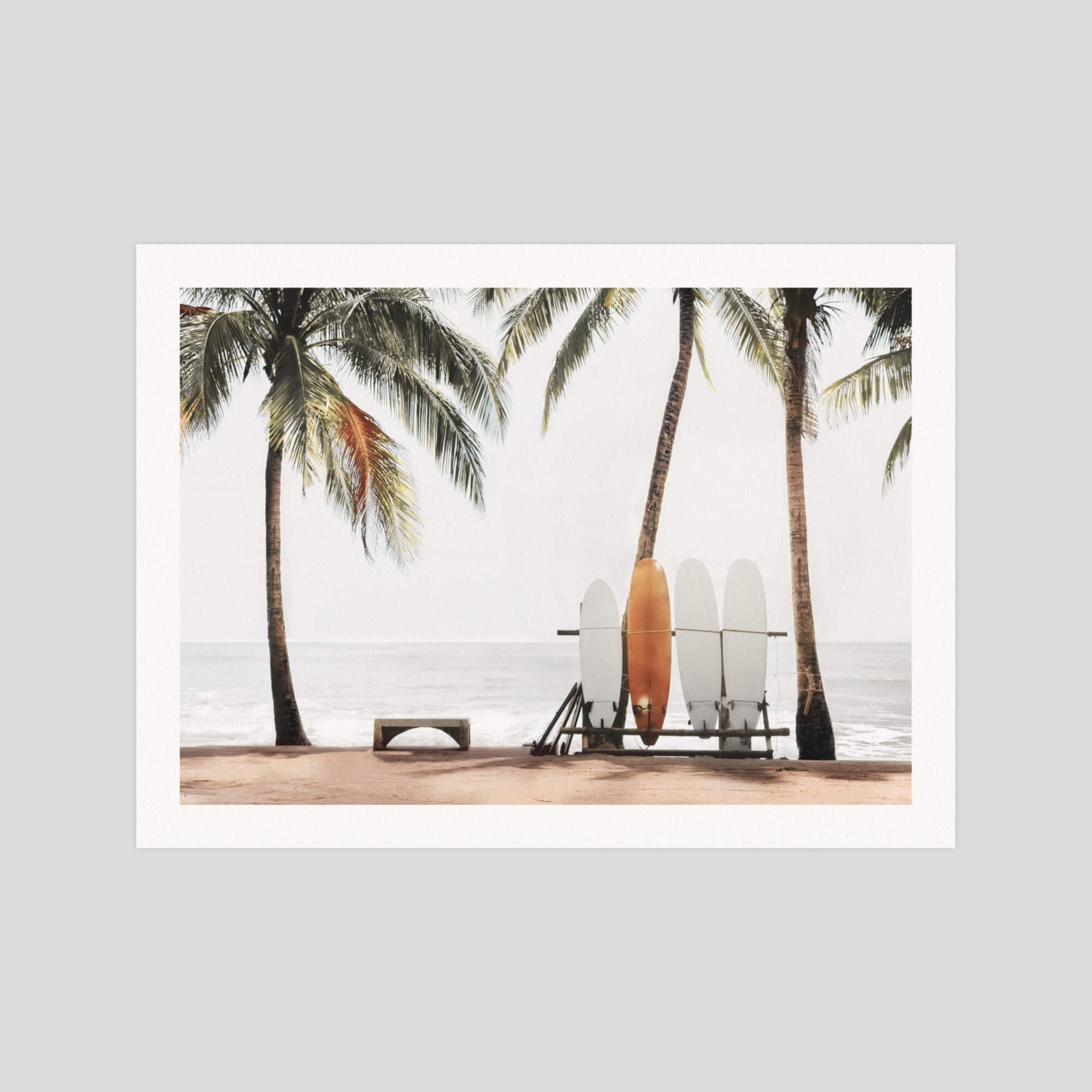 Surf's Up gallery quality art print produced using 100% cotton rag textured art paper and pigment based archival inks in New Zealand.