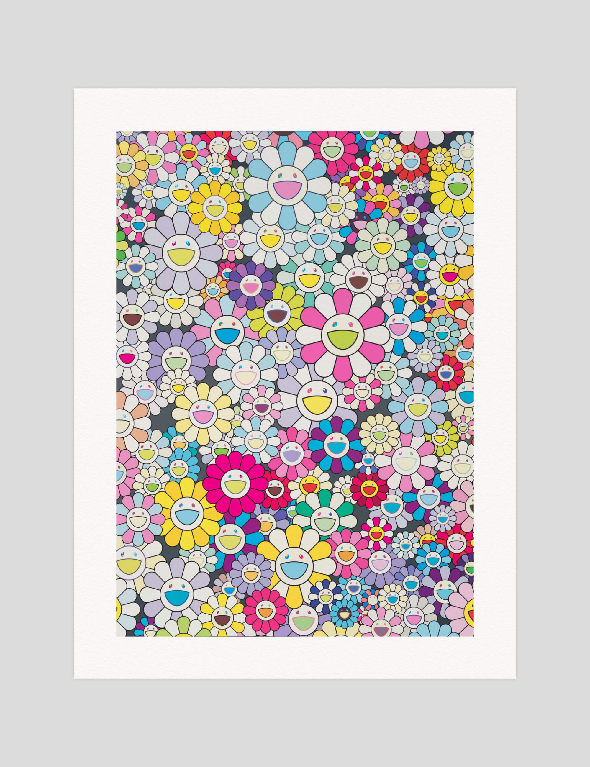 Takashi Murakami Champagne Supernova gallery quality art print produced using 100% cotton rag textured art paper and pigment based archival inks in New Zealand.