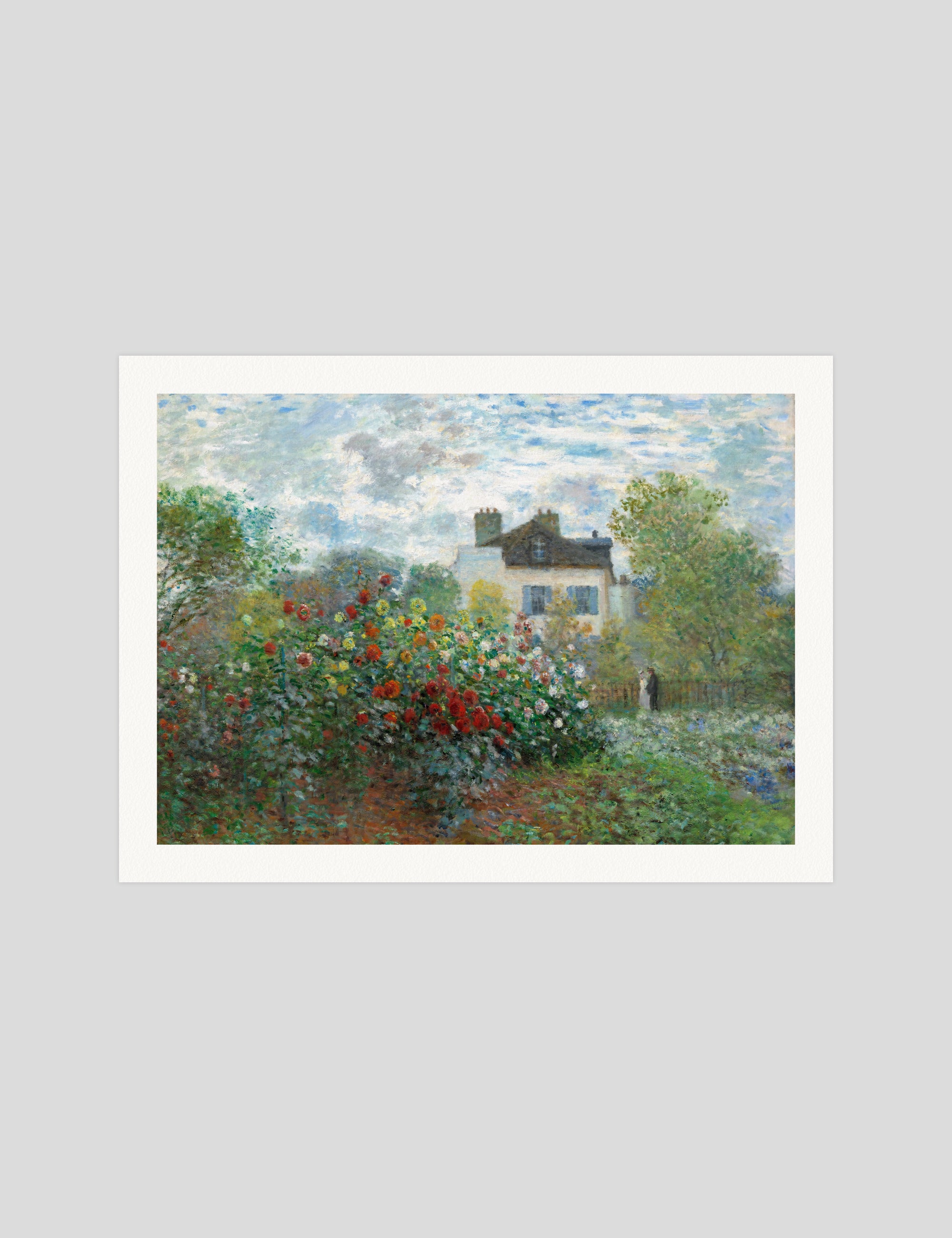 Claude Monet The Artist's Garden in Argenteuil gallery quality art print produced using 100% cotton rag textured art paper and pigment based archival inks in New Zealand.