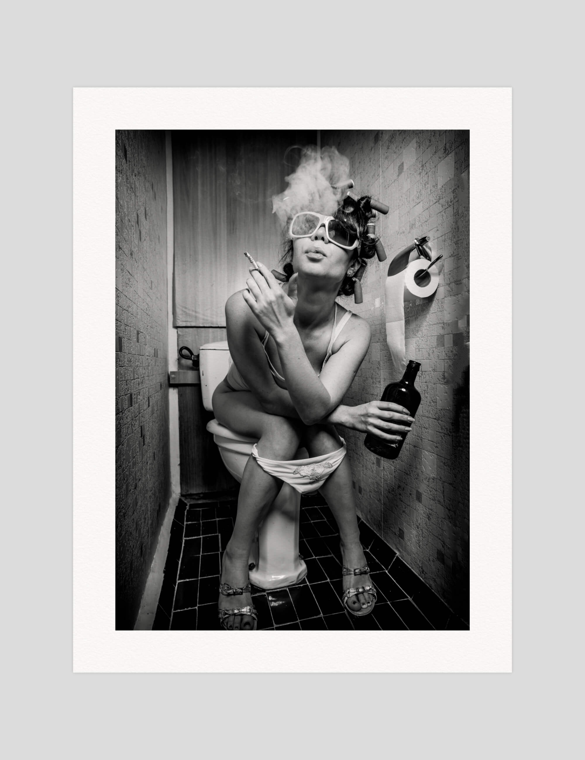 The Ladies Room gallery quality art print produced using 100% cotton rag textured art paper and pigment based archival inks in New Zealand.