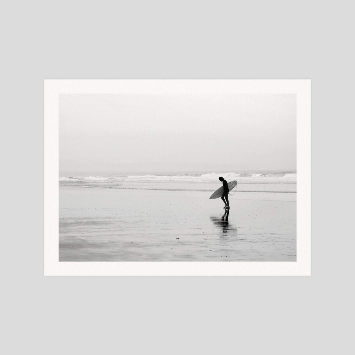 The Surfer gallery quality art print produced using 100% cotton rag textured art paper and pigment based archival inks in New Zealand.