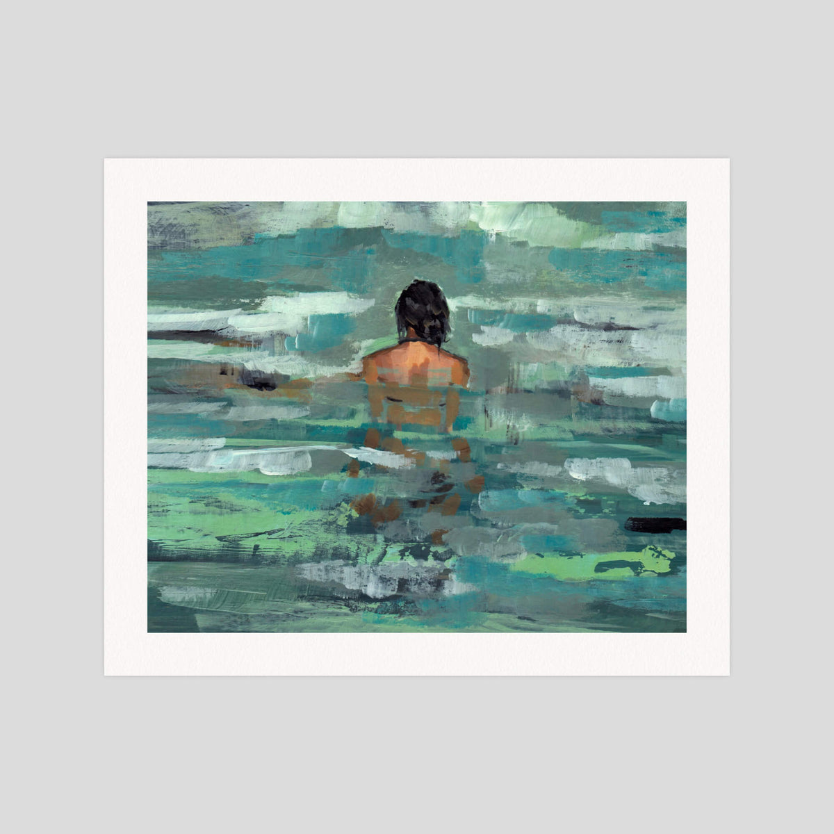 Clare Elsaesser Undertow (Landscape) gallery quality art print produced using 100% cotton rag textured art paper and pigment based archival inks in New Zealand.