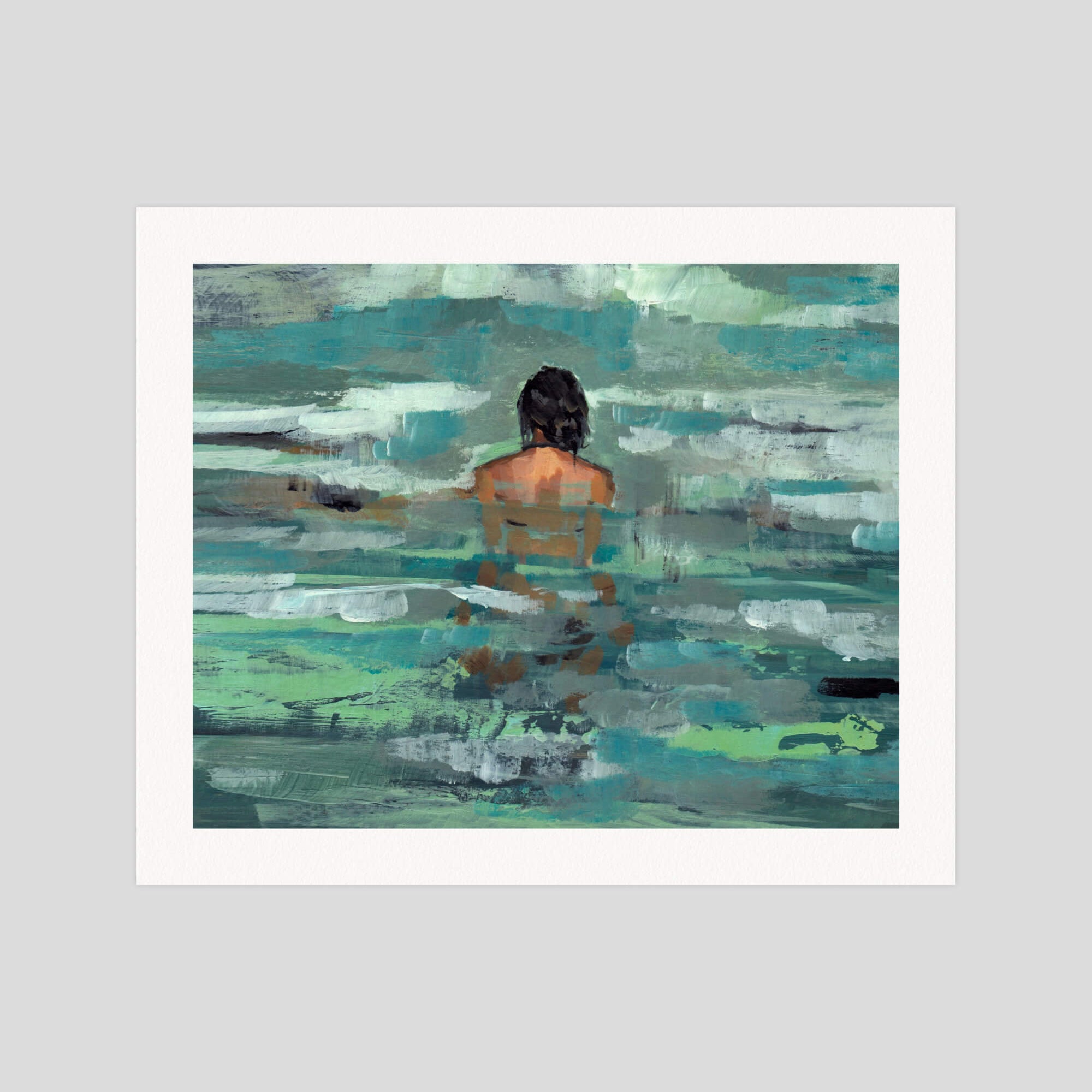 Clare Elsaesser Undertow (Landscape) gallery quality art print produced using 100% cotton rag textured art paper and pigment based archival inks in New Zealand.