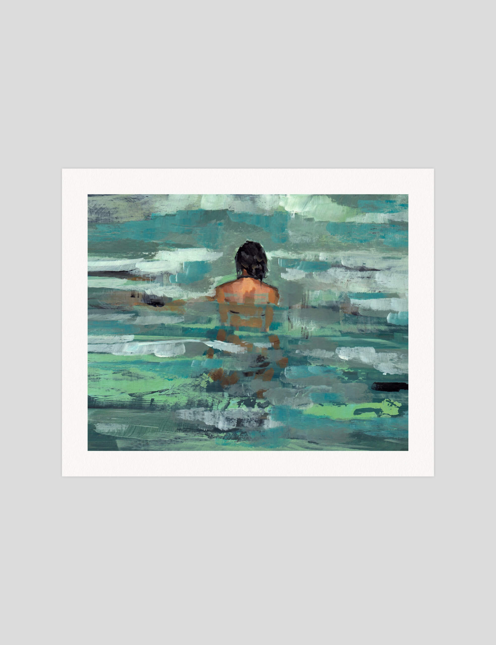 Clare Elsaesser Undertow (Landscape) gallery quality art print produced using 100% cotton rag textured art paper and pigment based archival inks in New Zealand.