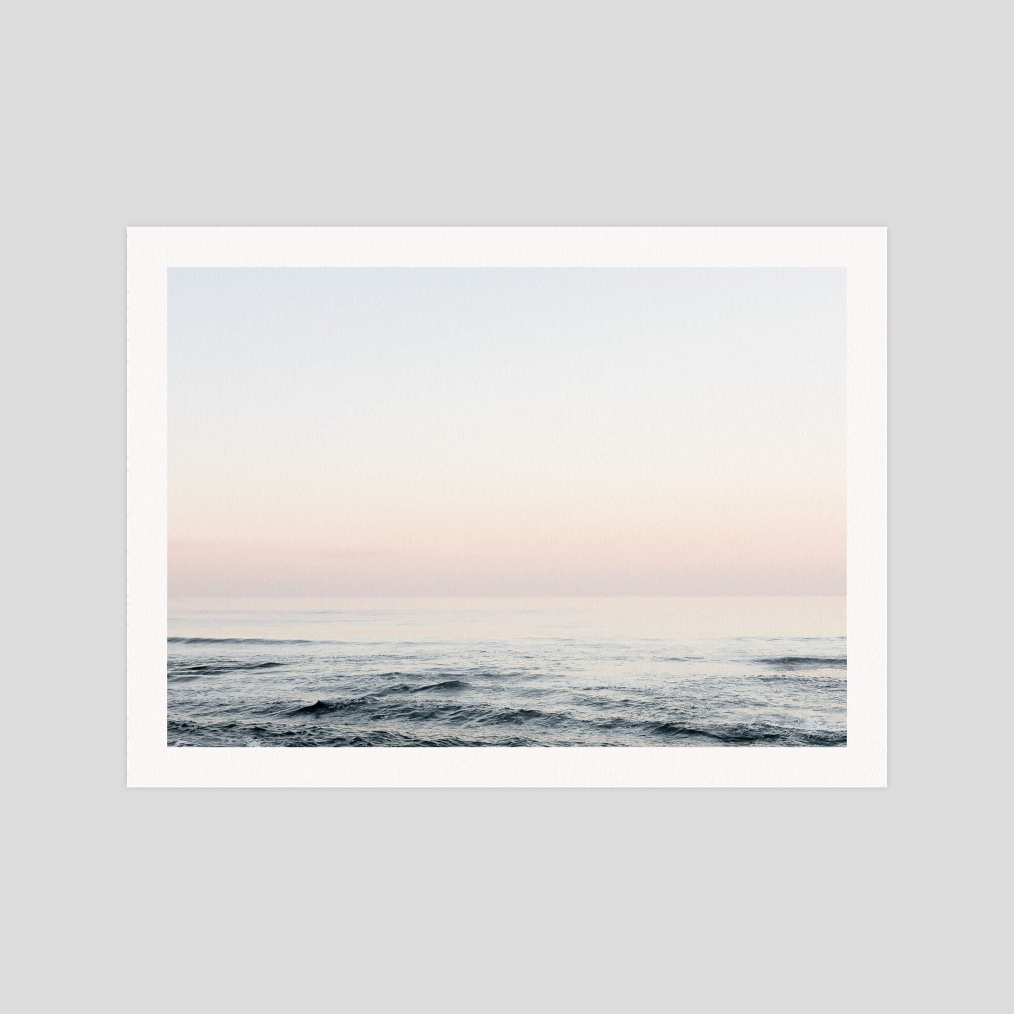 Vera Mladenovic Ocean Blush gallery quality art print produced using 100% cotton rag textured art paper and pigment based archival inks in New Zealand.