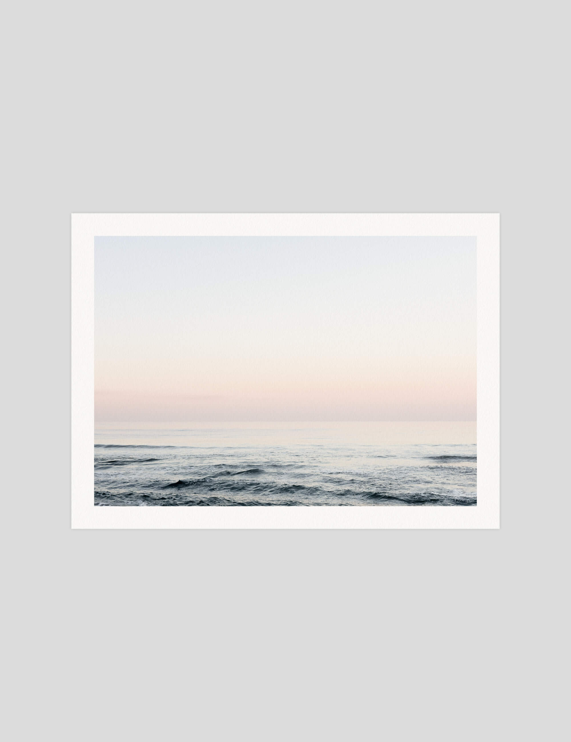 Vera Mladenovic Ocean Blush gallery quality art print produced using 100% cotton rag textured art paper and pigment based archival inks in New Zealand.
