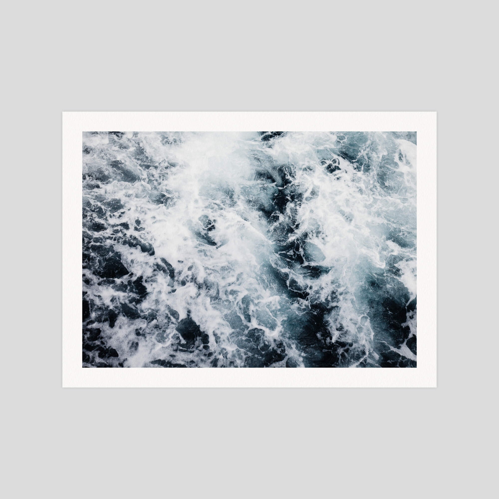 Vera Mladenovic Stormy Seas gallery quality art print produced using 100% cotton rag textured art paper and pigment based archival inks in New Zealand.