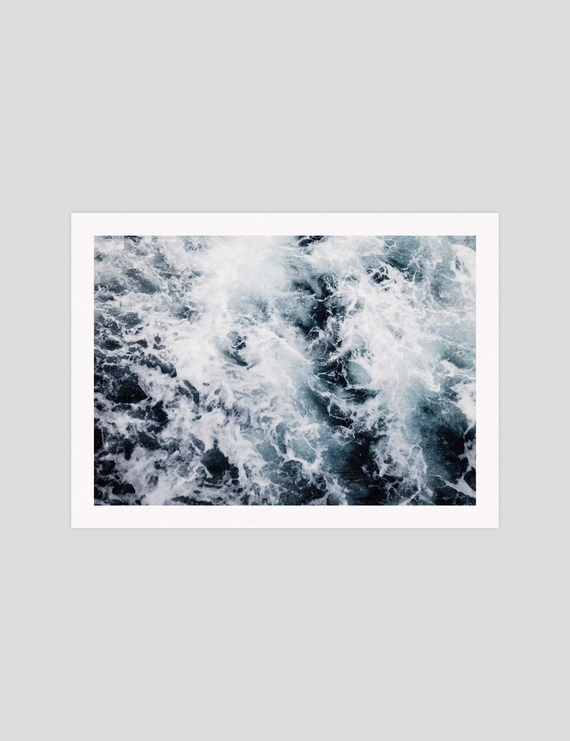 Vera Mladenovic Stormy Seas gallery quality art print produced using 100% cotton rag textured art paper and pigment based archival inks in New Zealand.