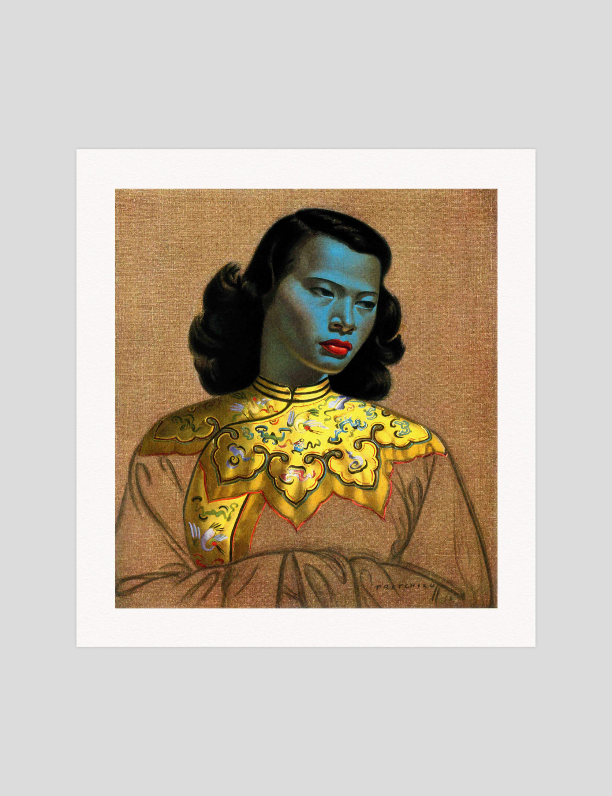 Vladimir Tretchikoff Chinese Girl gallery quality art print produced using 100% cotton rag textured art paper and pigment based archival inks in New Zealand.