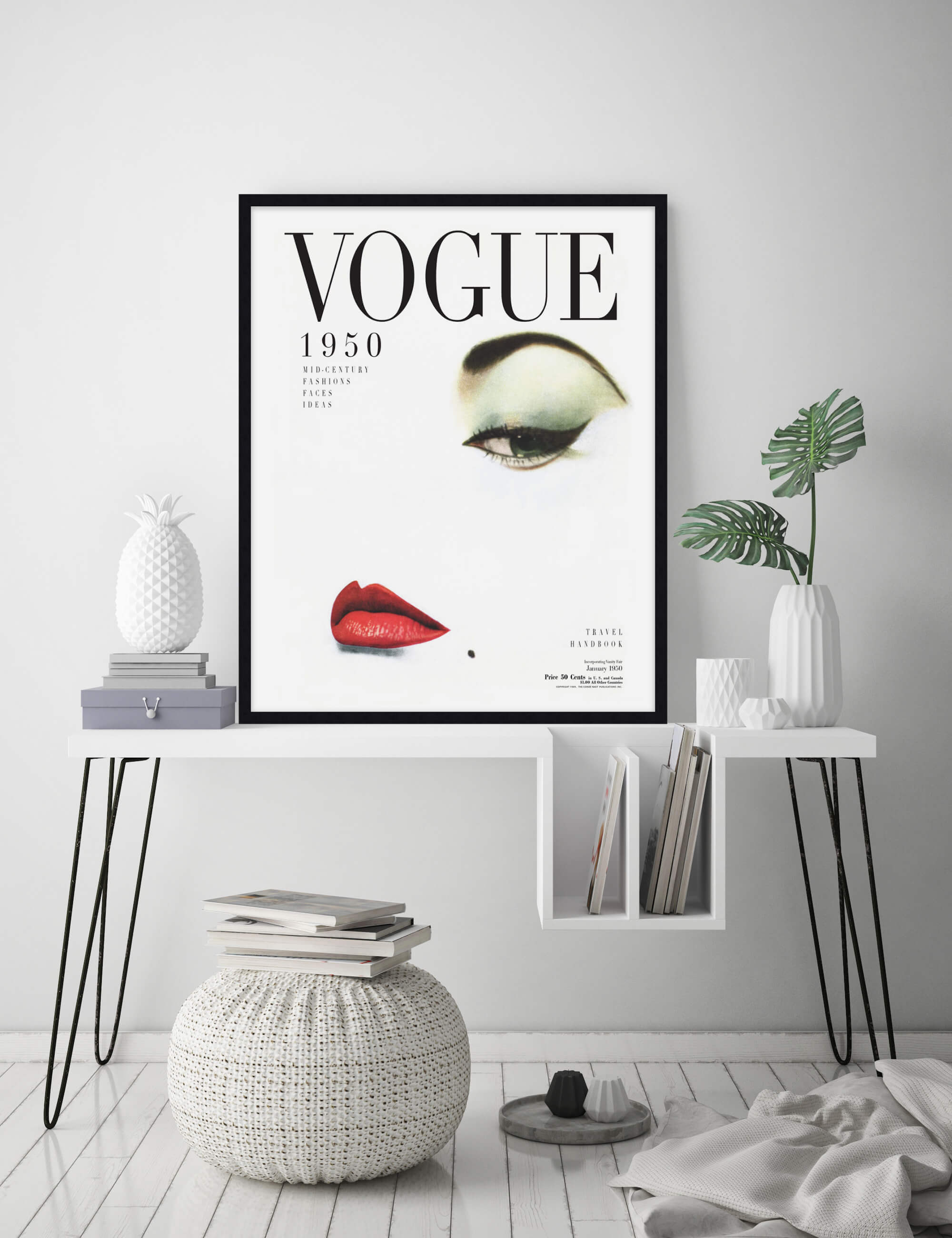 Vogue Cover 1950 Wall Art for Bedroom