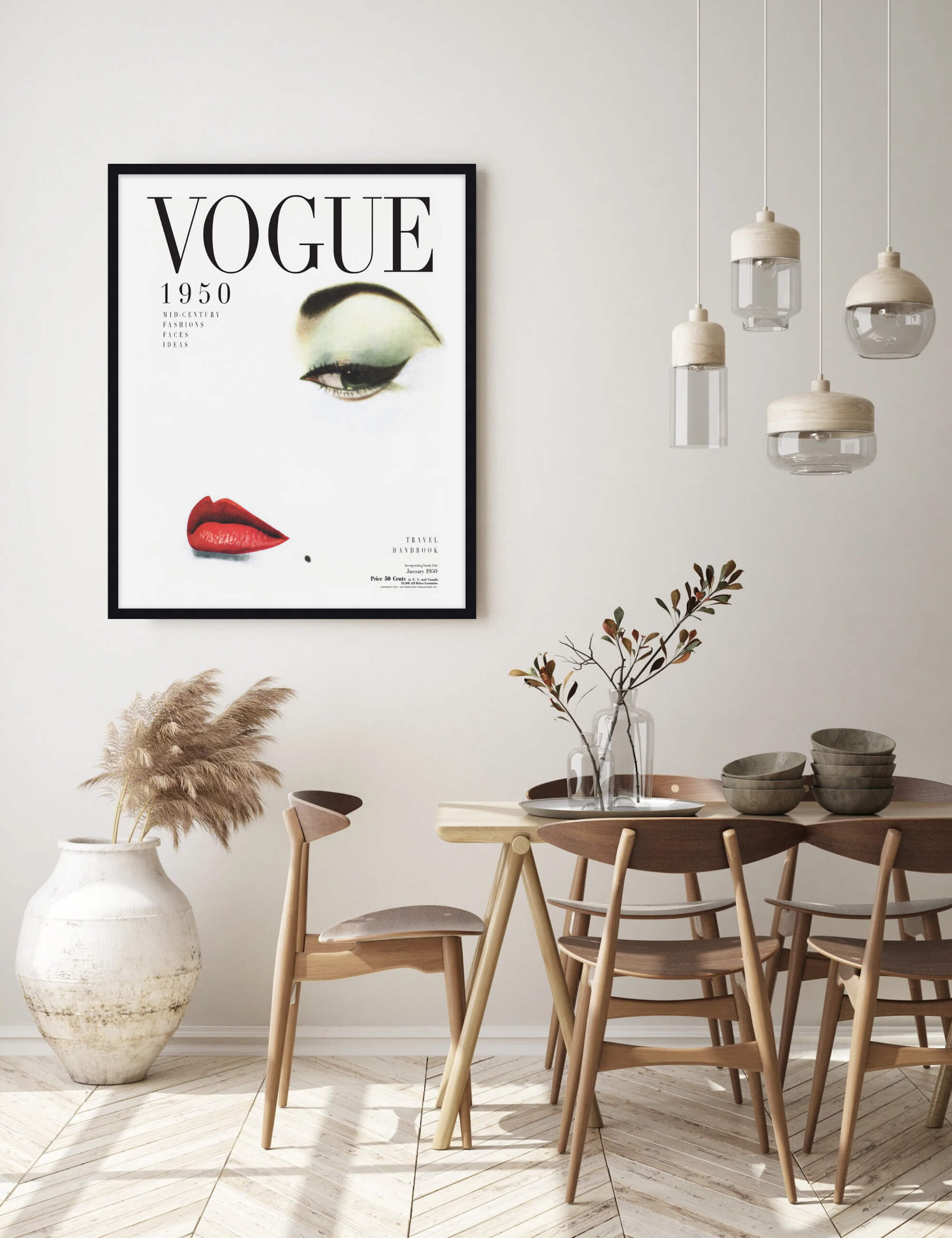 Vogue Cover 1950 Wall Art for Dining Room