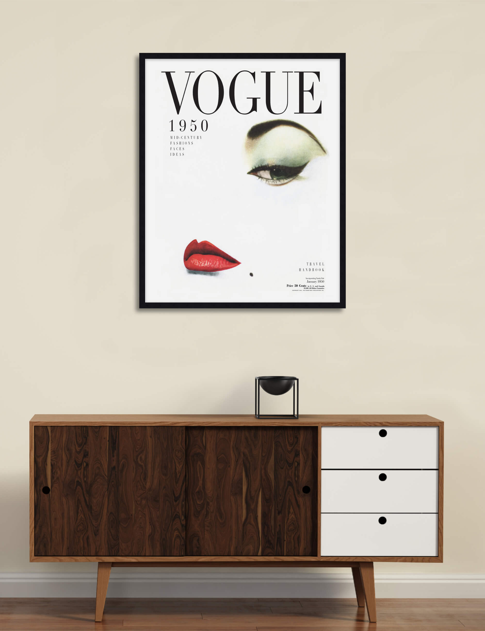 Vogue Cover 1950 Wall Art for Living Room