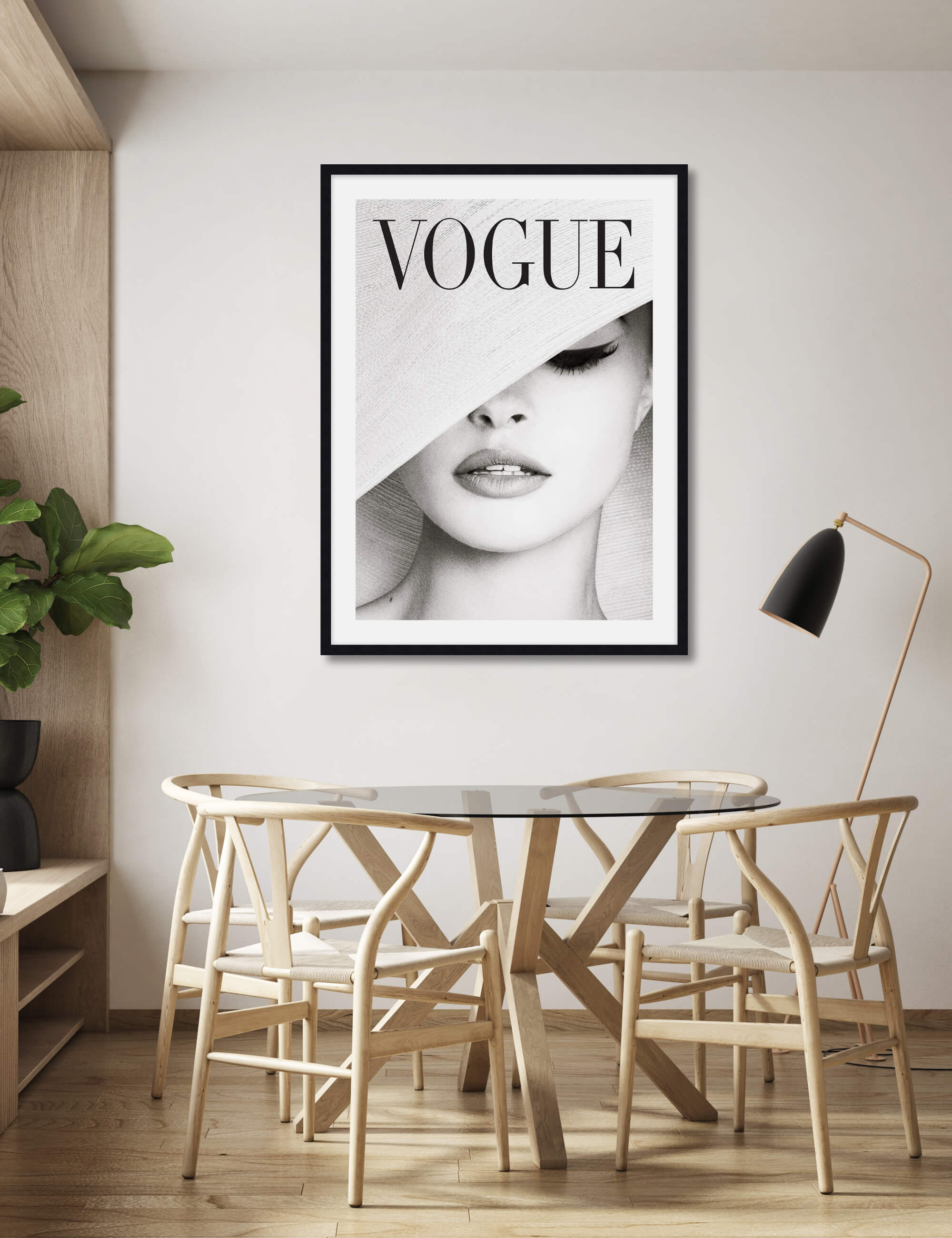 Vintage Vogue Cover Wall Art for Dining Room