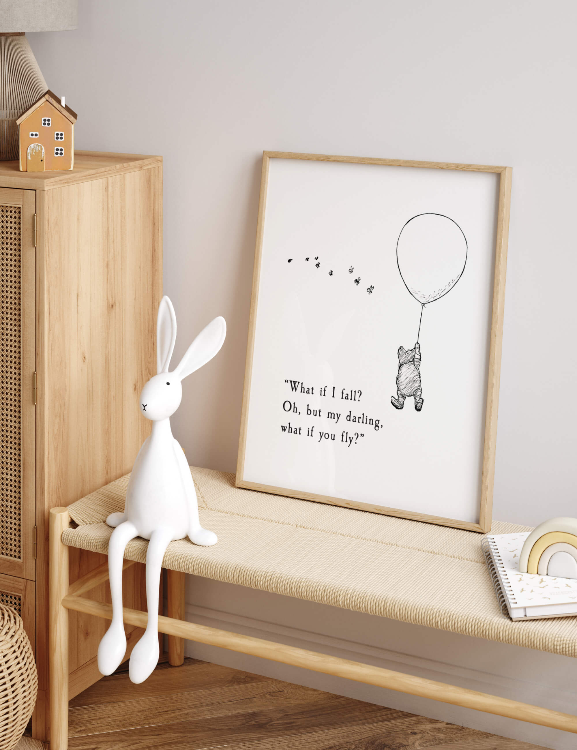 Winnie The Pooh - What If I Fly Wall Art for Nursery