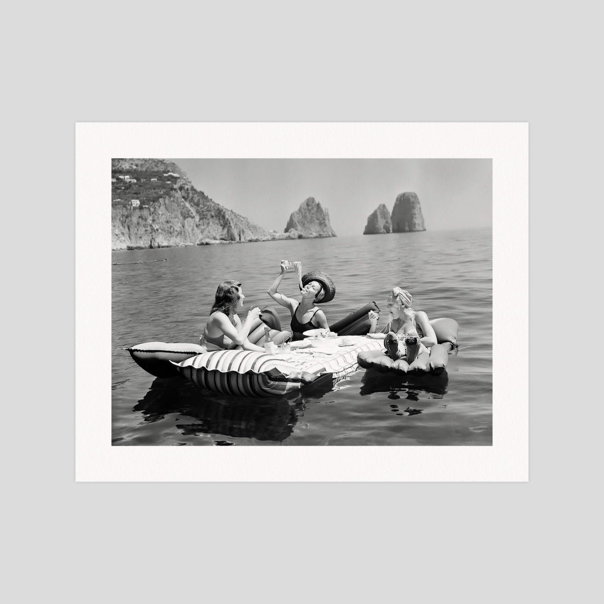 Woman Eating Spaghetti gallery quality art print produced using 100% cotton rag textured art paper and pigment based archival inks in New Zealand.