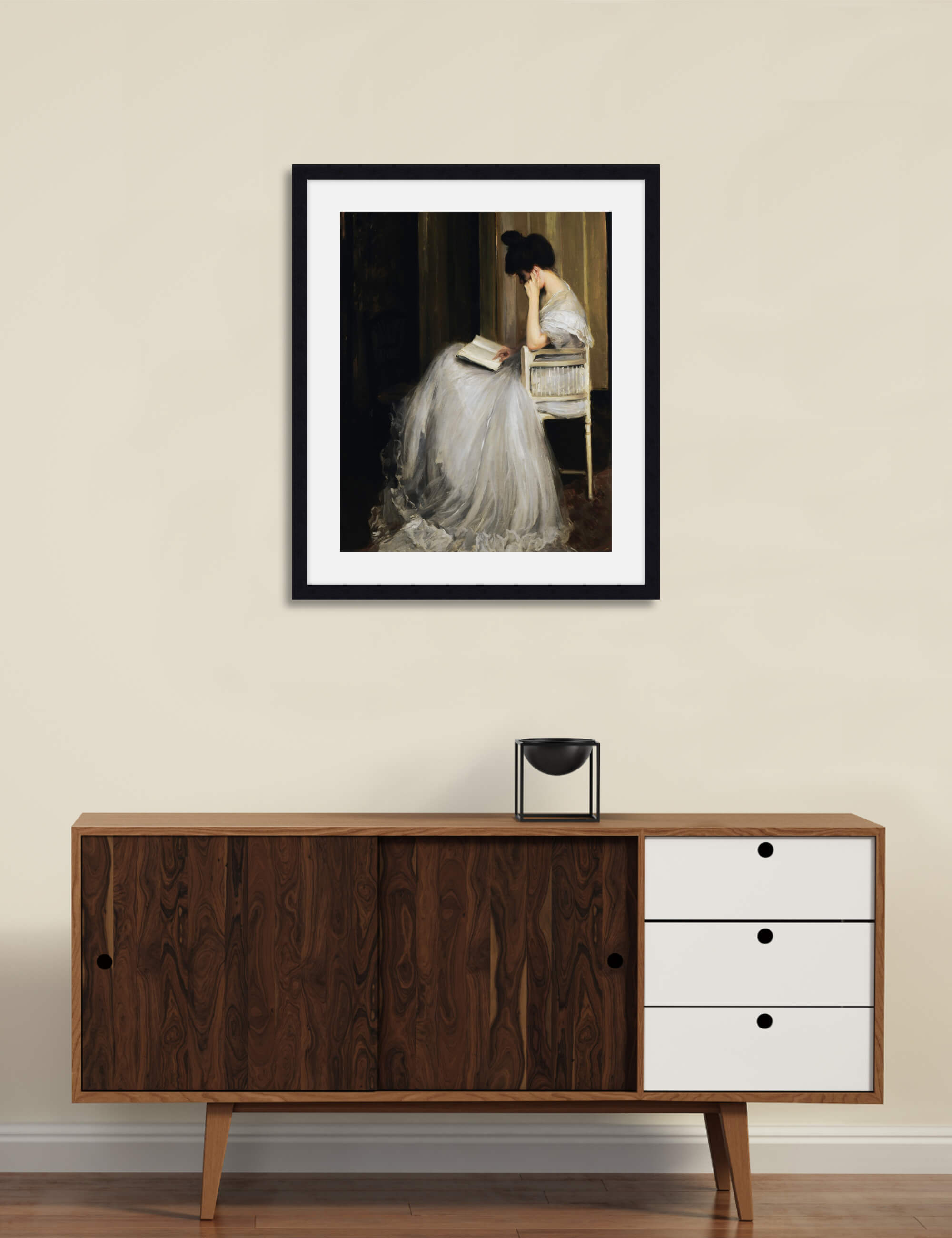 Woman Reading Wall Art for Living Room