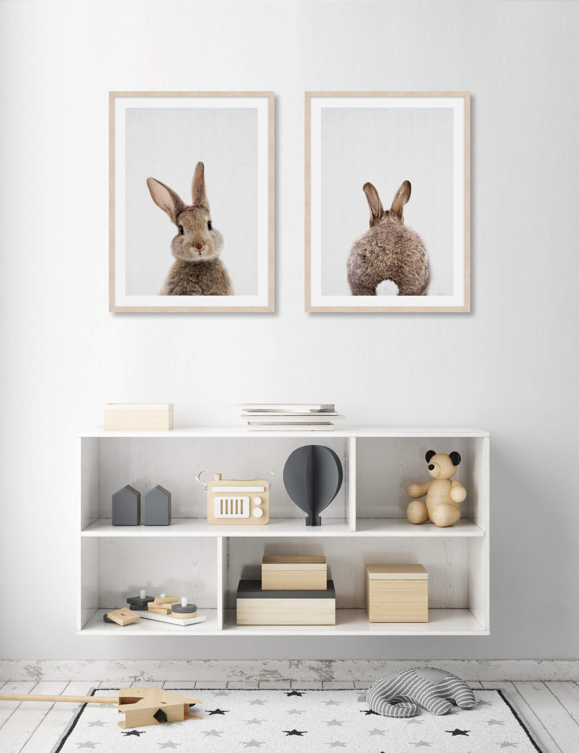 Woodland Bunny Tail by Lila And Lola Wall Art for Nursery