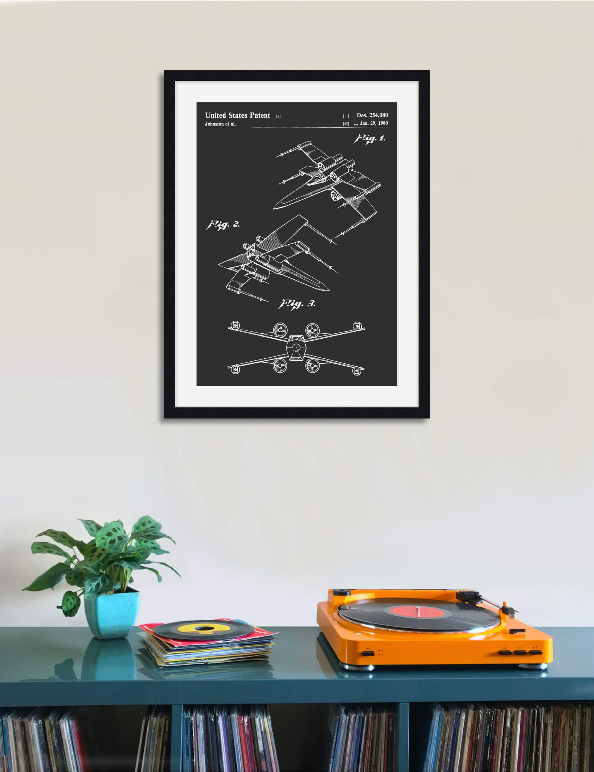 X-Wing Patent Blackboard Wall Art