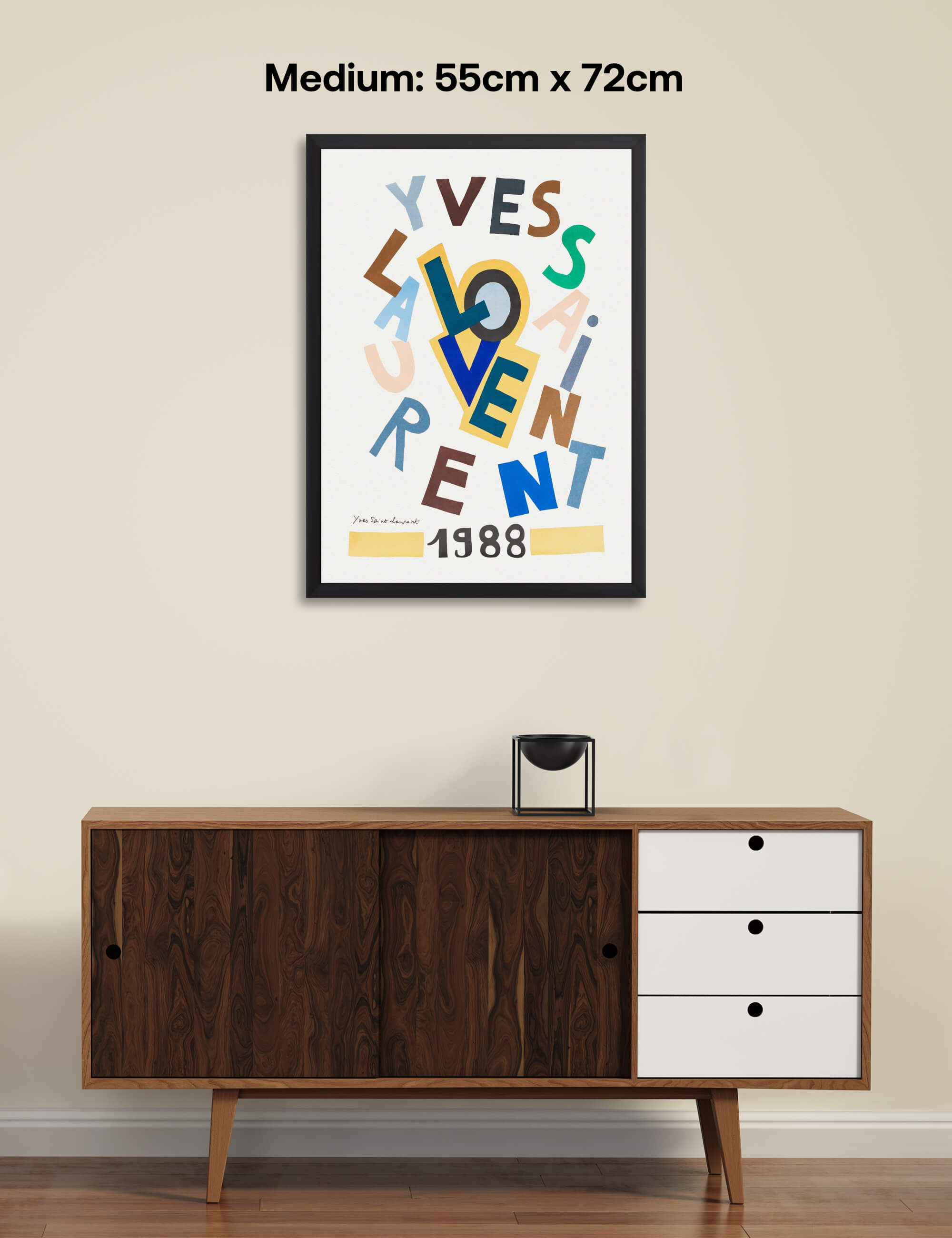 Yves Saint Laurent Love 1988 Art Print | Pop Motif