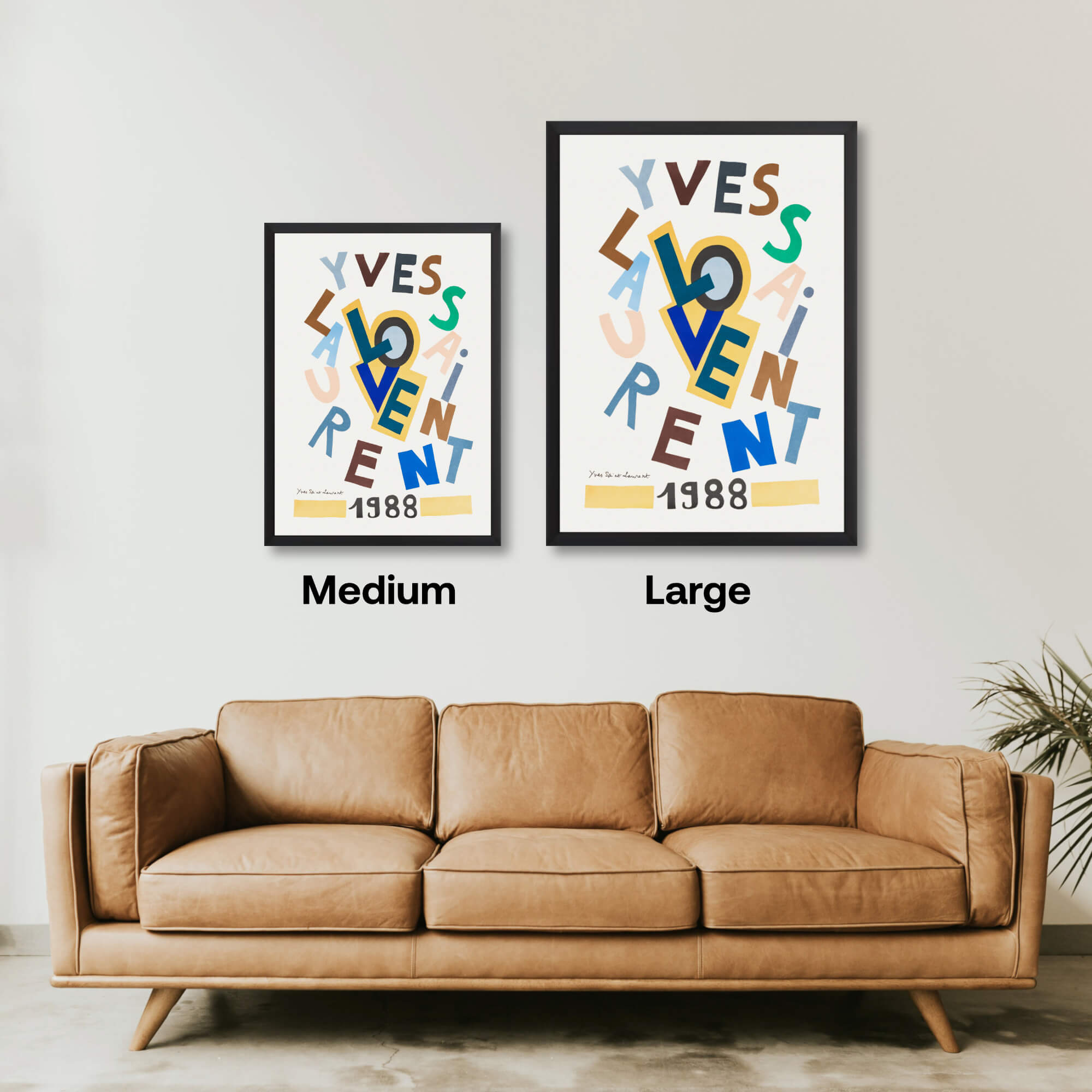 Yves Saint Laurent Love 1988 Art Print | Pop Motif