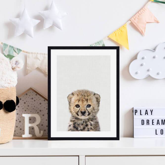 Baby Cheetah Wall Art for Nursery
