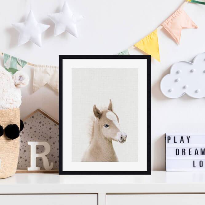Baby Horse Peekaboo Wall Art for Nursery
