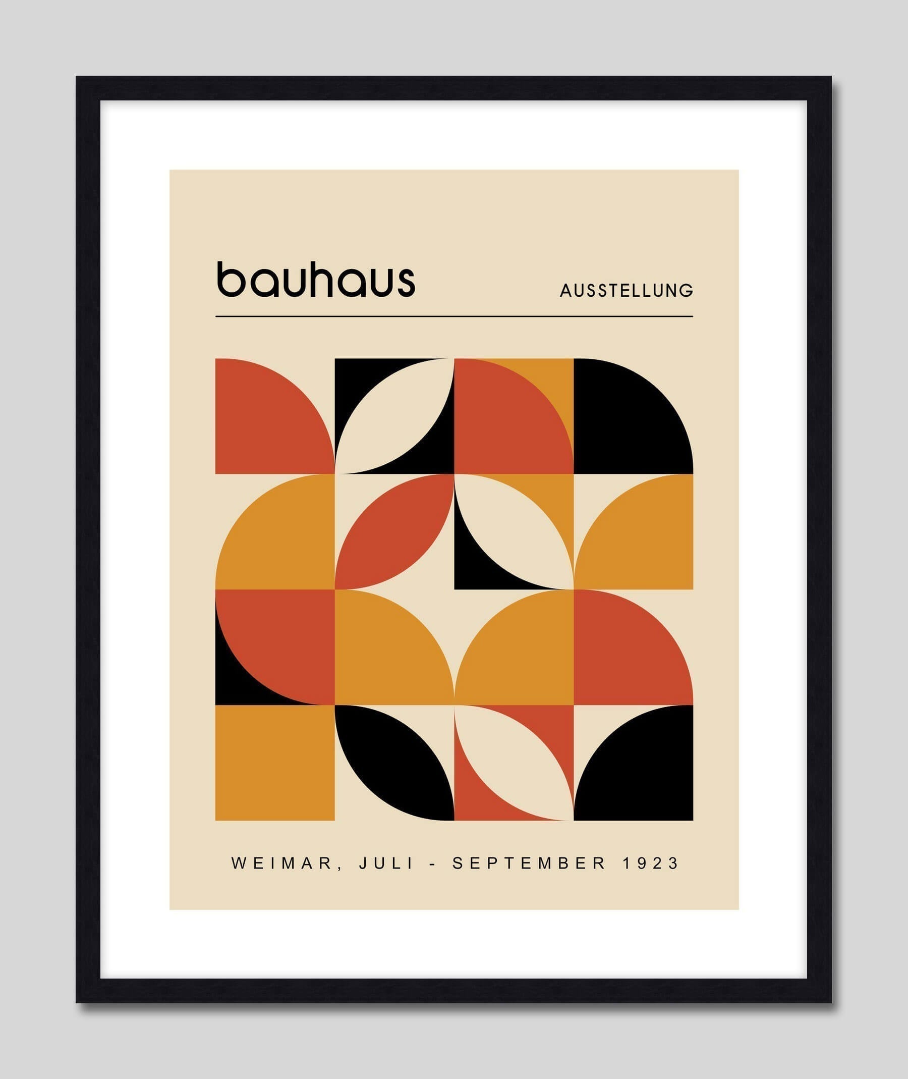 Bauhaus Ausstellung Weimar Tan Art Print | Pop Motif