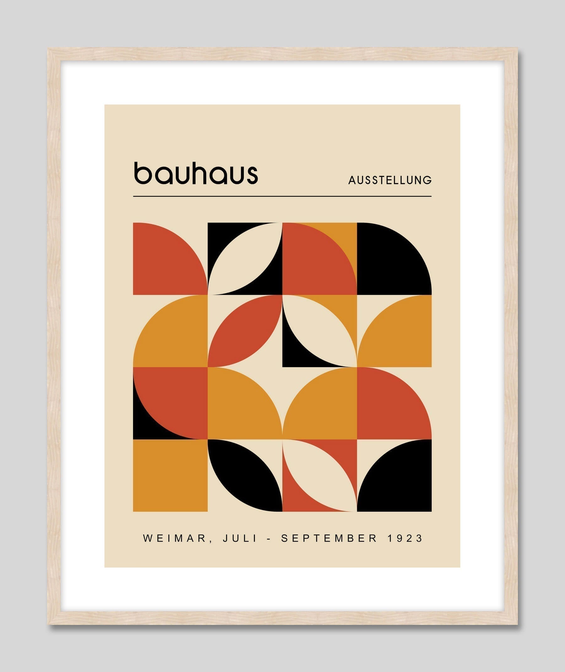 Bauhaus Ausstellung Weimar Tan Art Print | Pop Motif