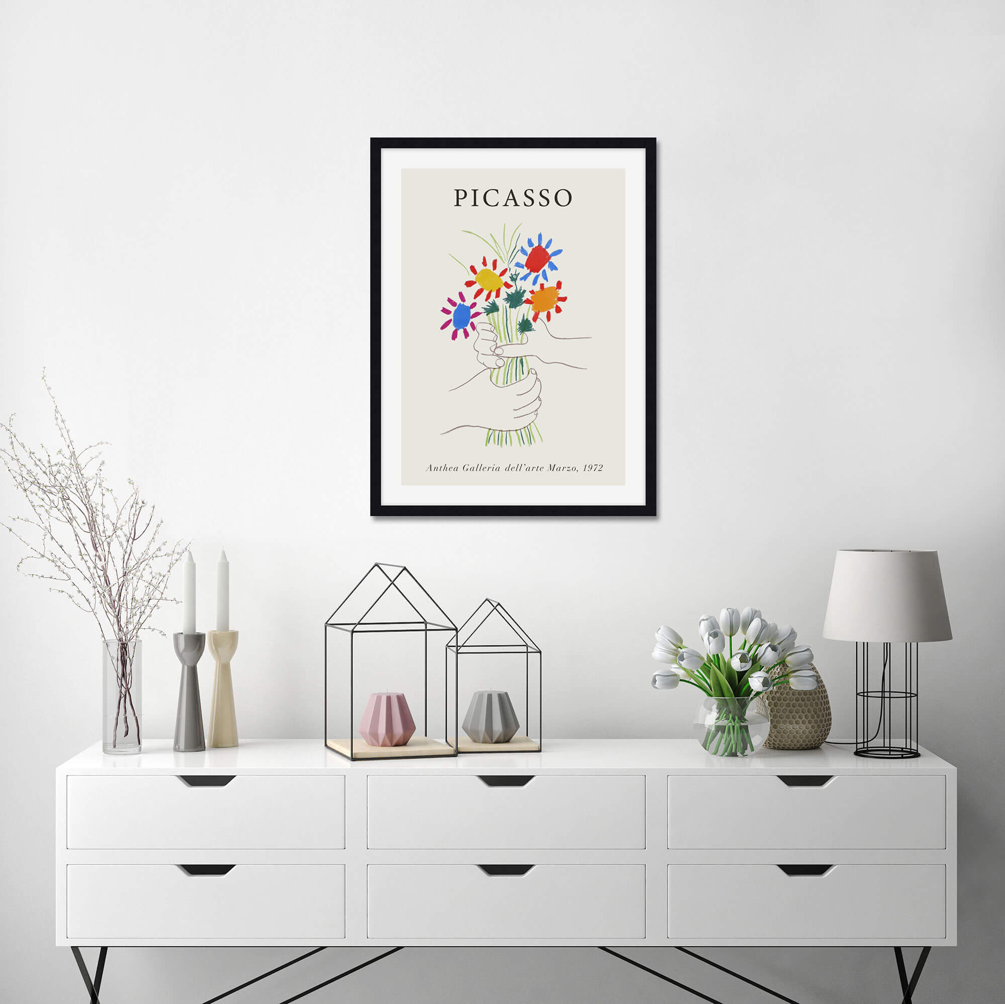 Bouquet of Peace by Pablo Picasso Wall Art for Living Room