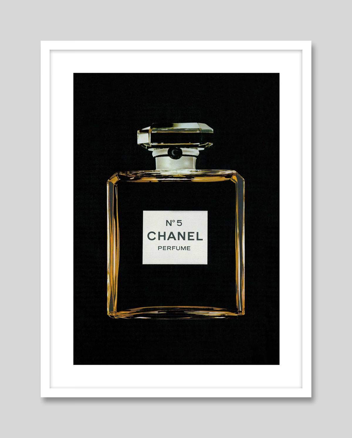 Chanel No. 5 Eau De Parfum Typography Framed Print – Artformed