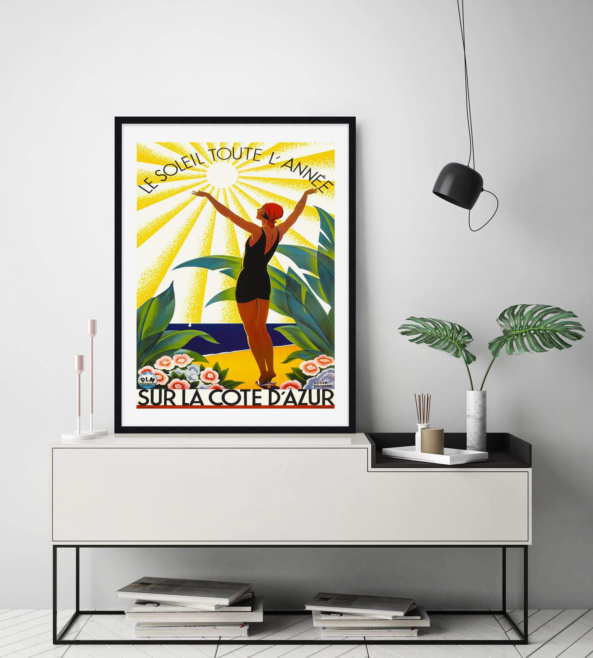 Cote D'Azur by Roger Broders Wall Art for Living Room