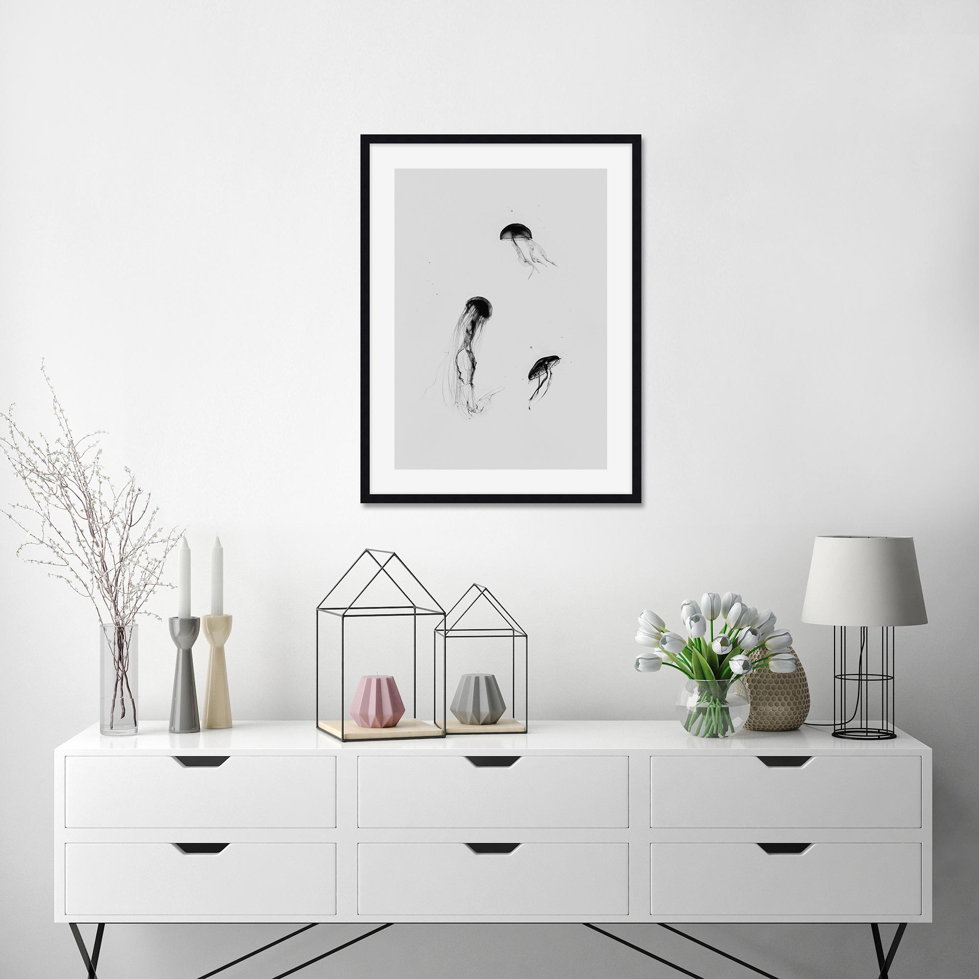 Dancing Jellyfish Wall Art for Living Room