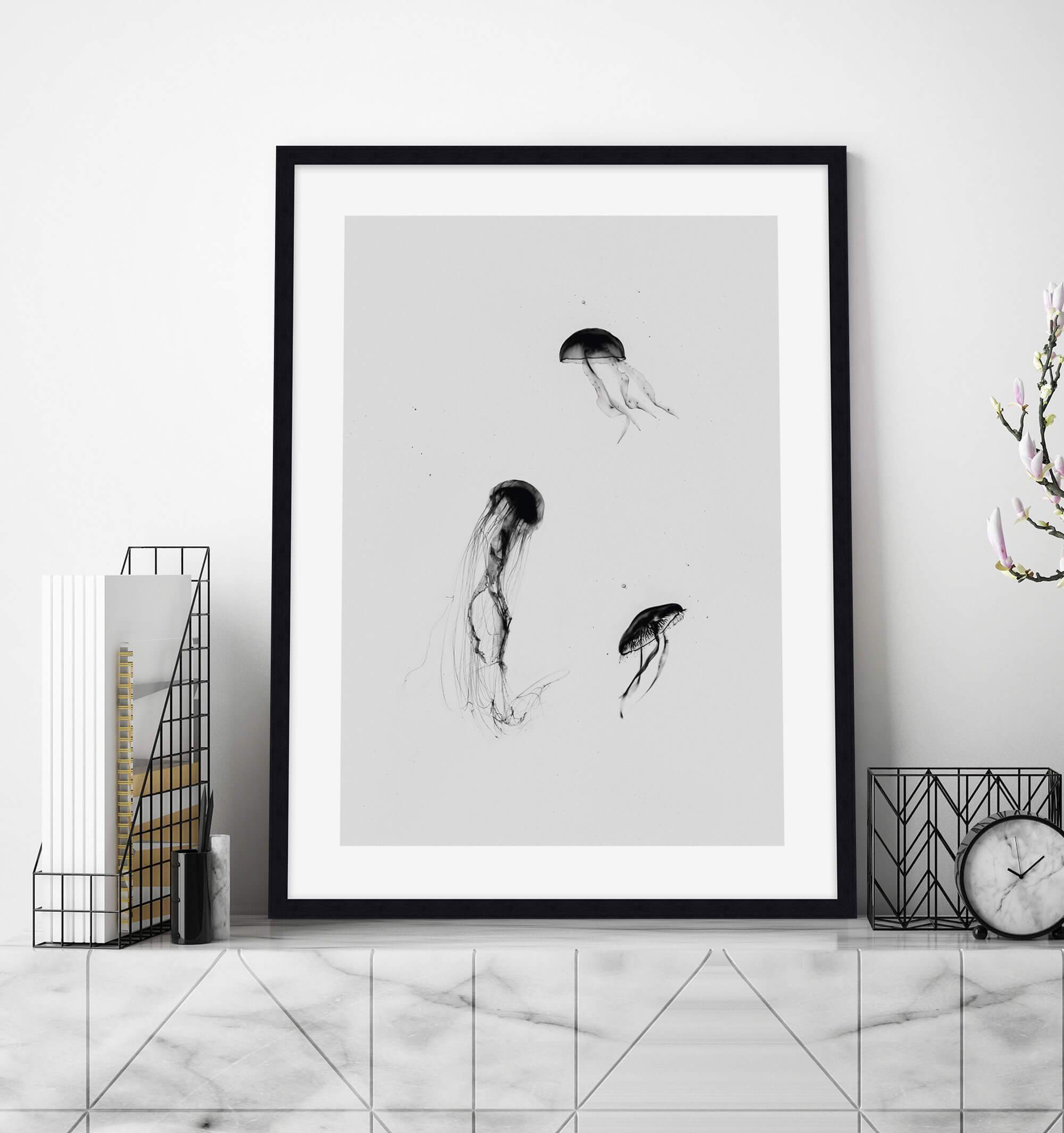 Dancing Jellyfish Wall Art for Office