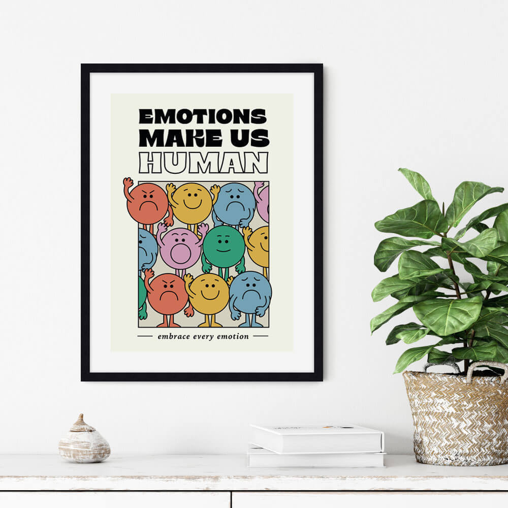 Emotions Make Us Human Wall Art for Living Room