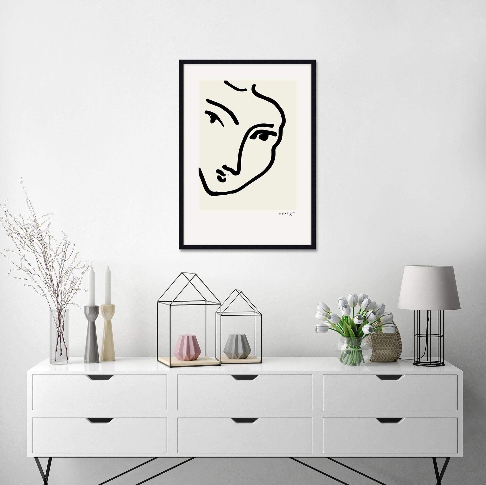 Face by Henri Matisse Wall Art for Living Room