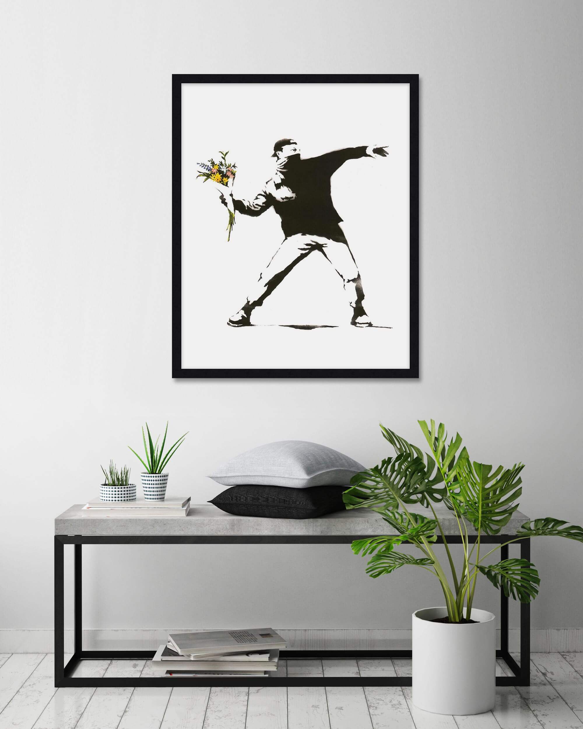 Flower Thrower by Banksy Wall Art for Bedroom