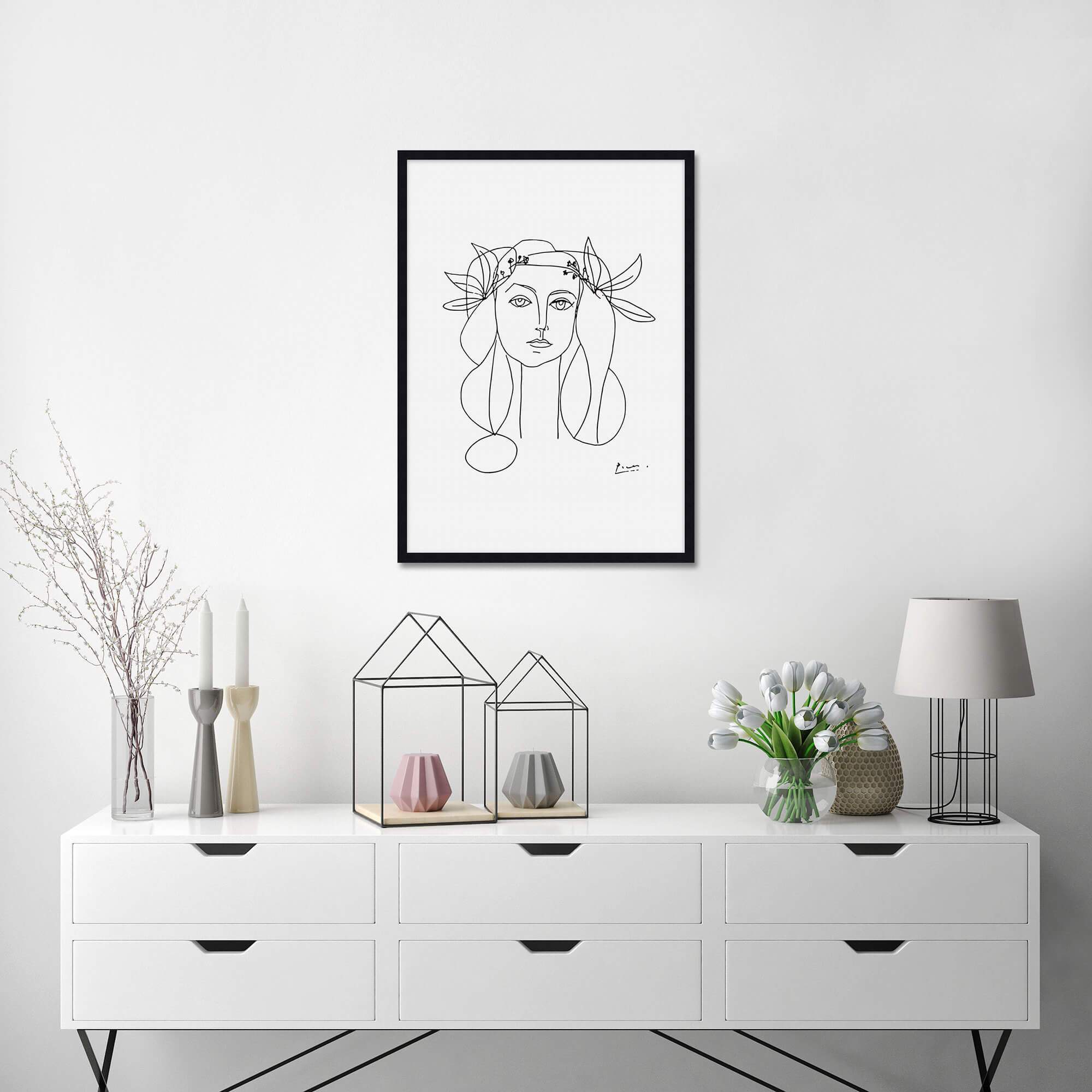 Head of Woman by Pablo Picasso Wall Art for Living Room