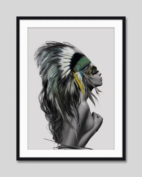 Headdress by Linn Wold Art Print | Pop Motif